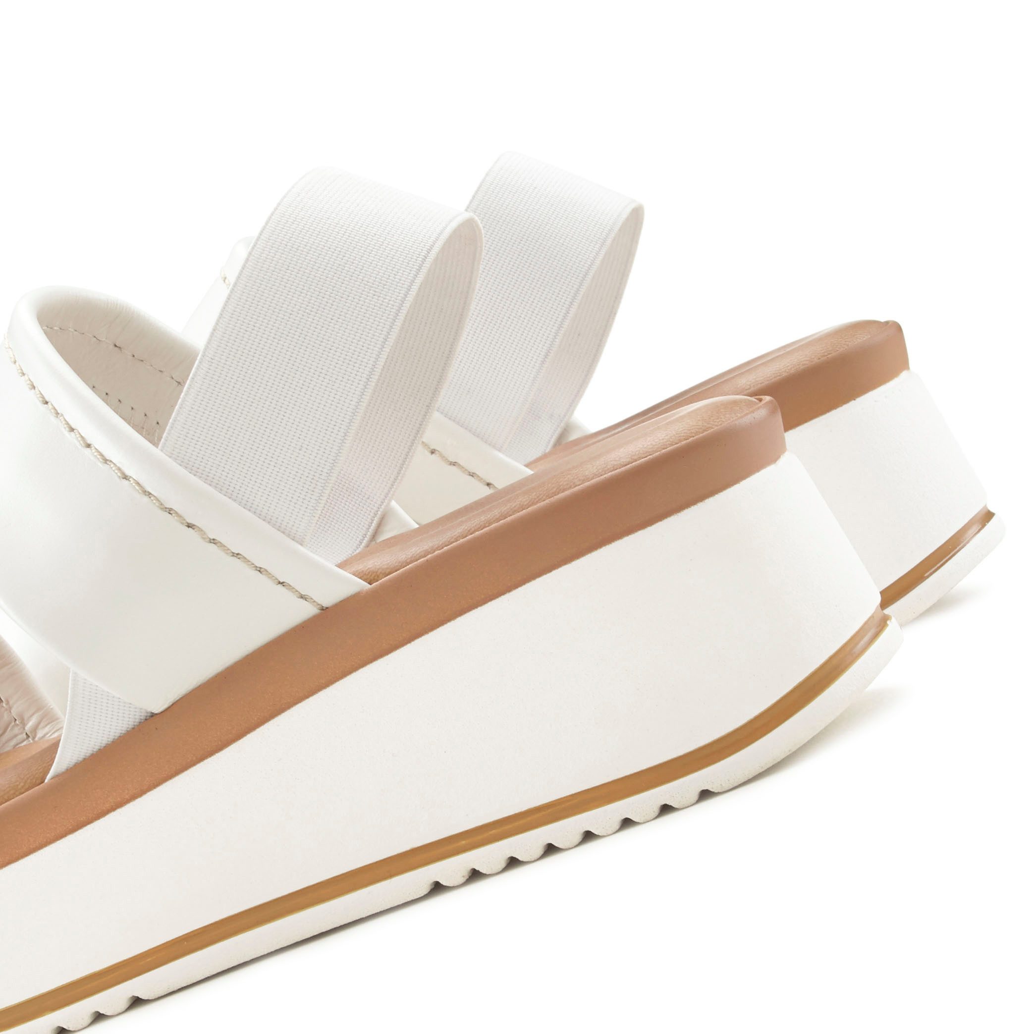 Lascana Plateausandaaltjes Zomerschuh, sandalen, bandjesandalen, open schoen, Sandalette van leer met modieus comfortabele plateausole