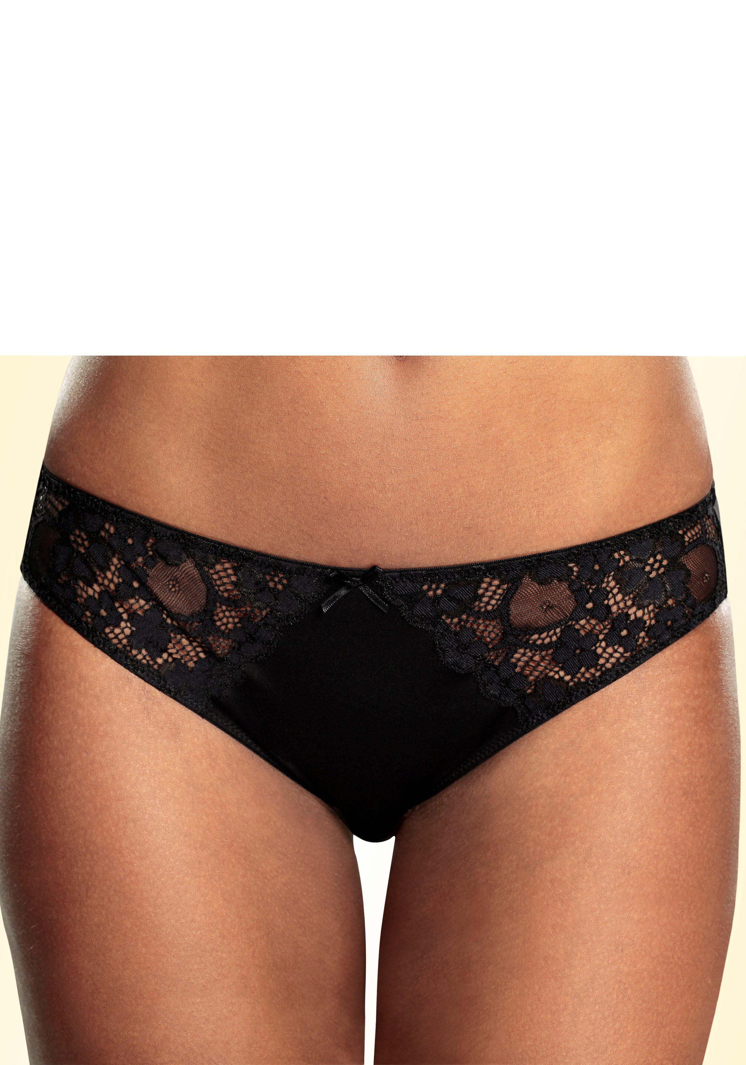 Petite fleur Slip met iets transparante jacquard-kant aan beide kanten opzij (3 stuks)