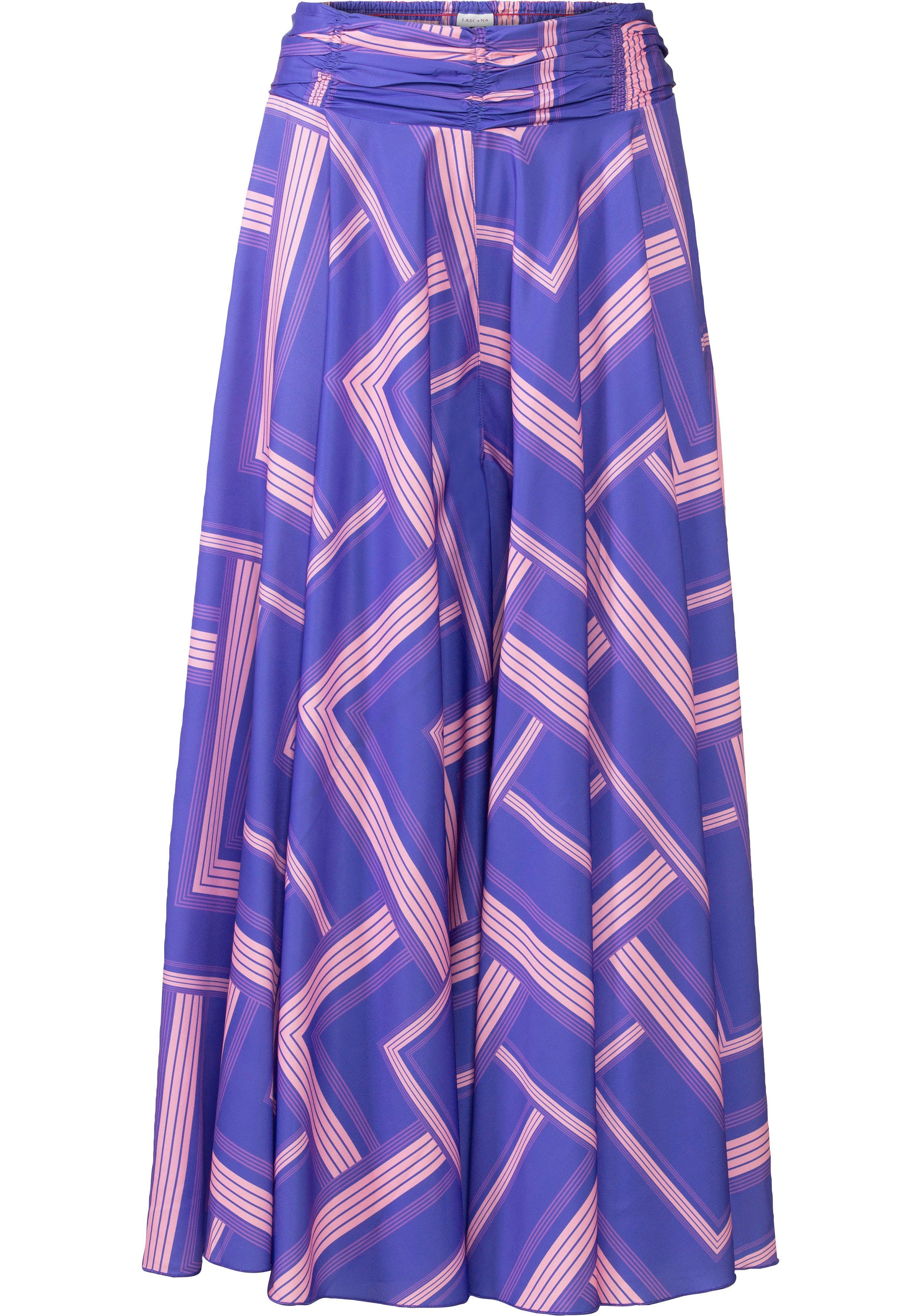 Lascana Broekrok met grafische print, culotte stijl, extra wijde pijpen