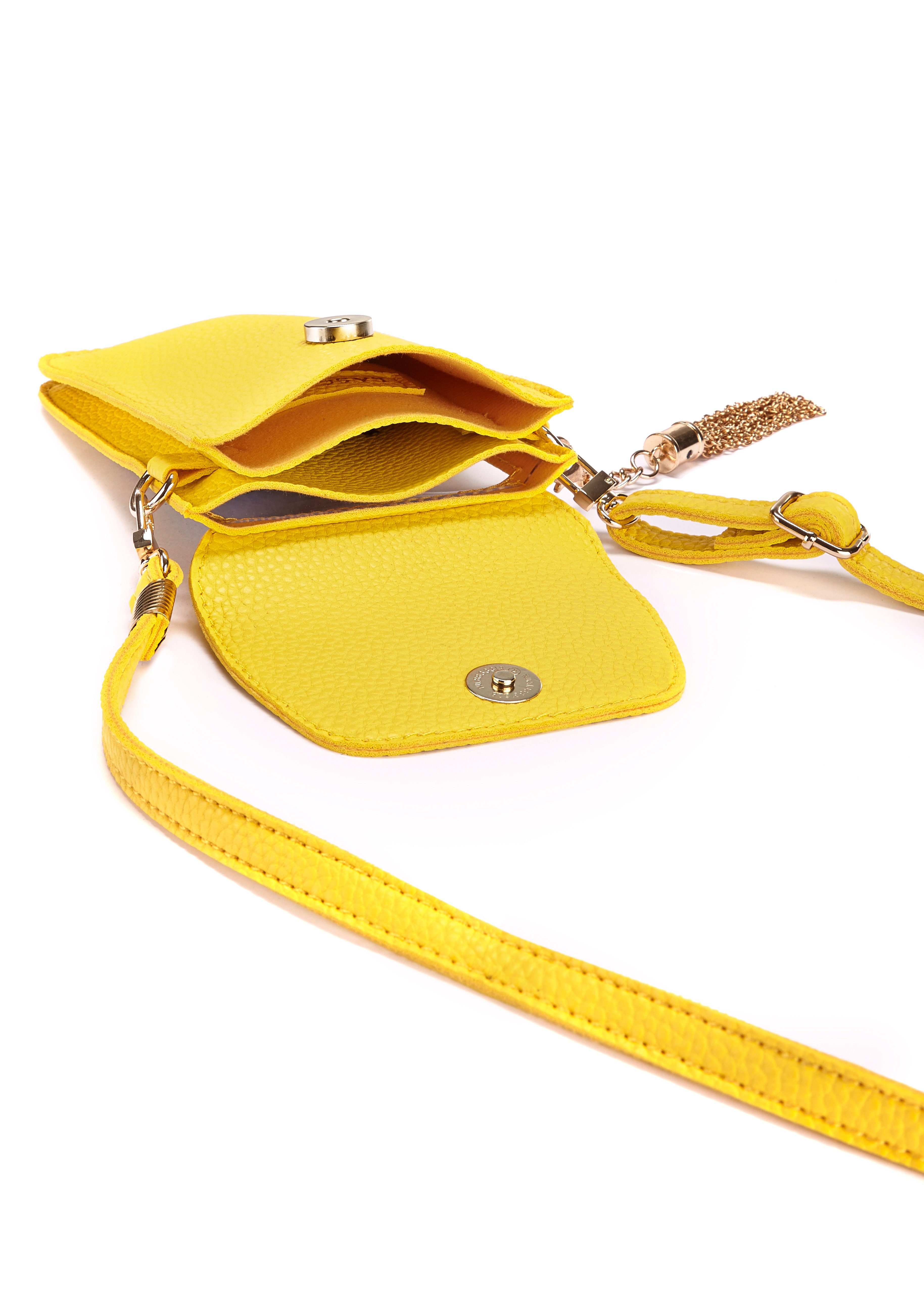 Lascana Schoudertas Gsm-tasje met kijkvenster, minibag, crossbody bag, vegan