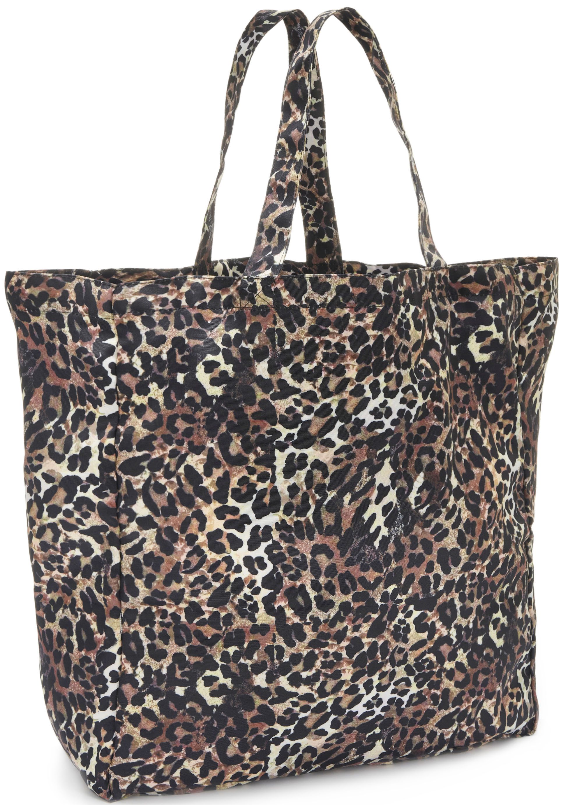 Vivance Strandtas Shopper XXL strandtas, zomertas in modieuze leeuw-look VEGAN