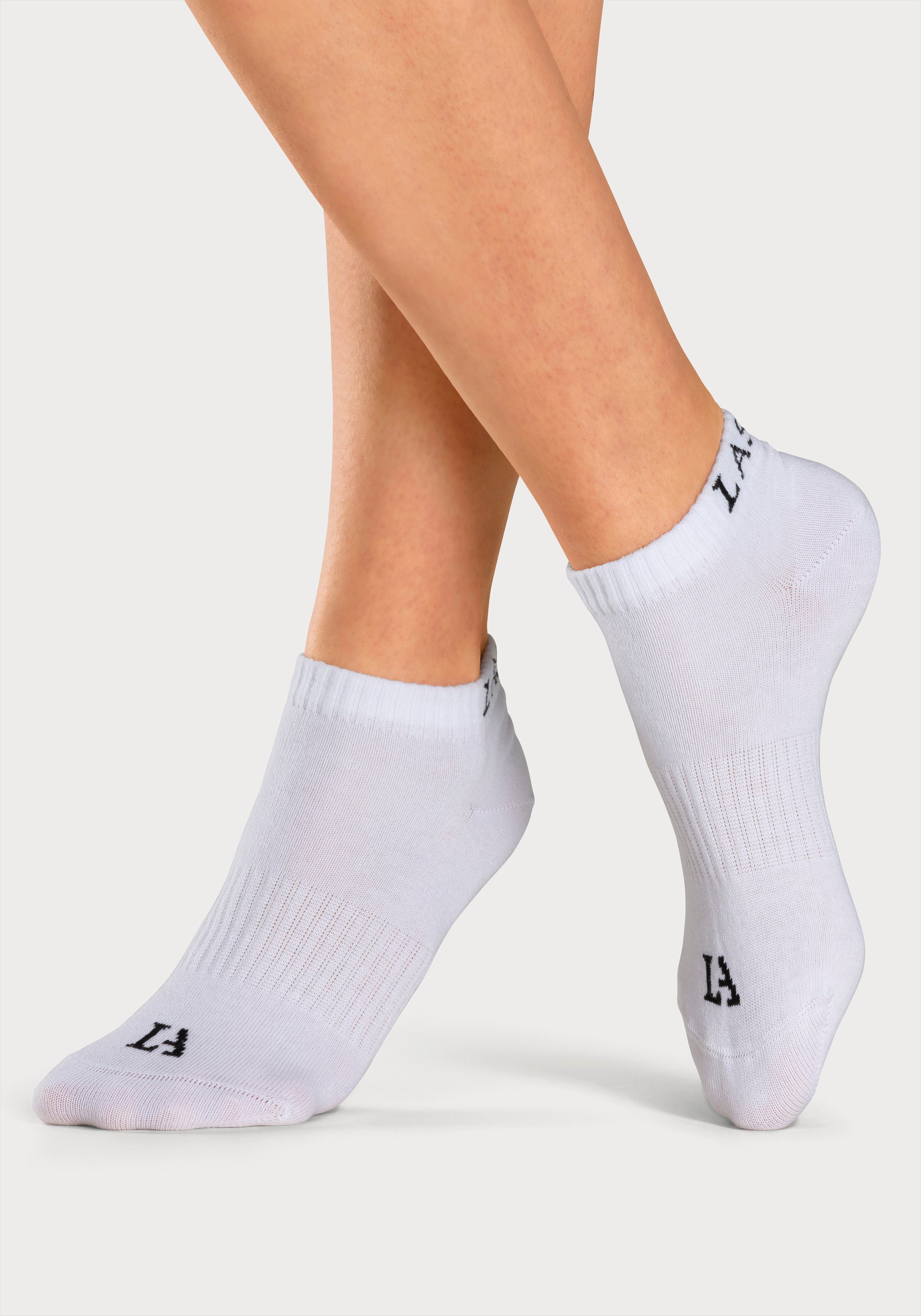 active by Lascana Sneakersokken met ingebreid merklogo (set, 6 paar)