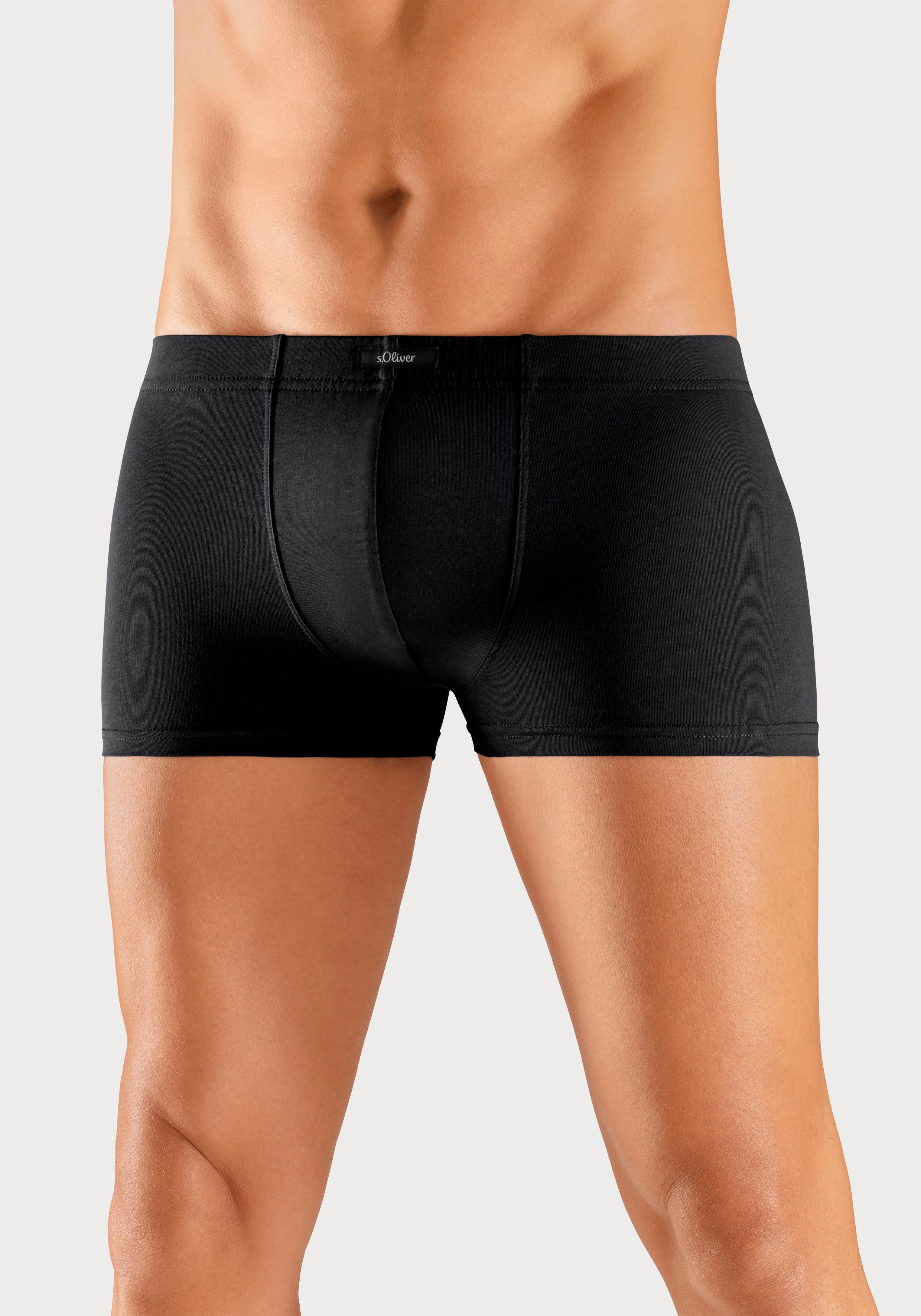 s.Oliver RED LABEL Beachwear Hipster strak zittende boxershorts van katoenmix verpakt in een doos (blik, 4 stuks)