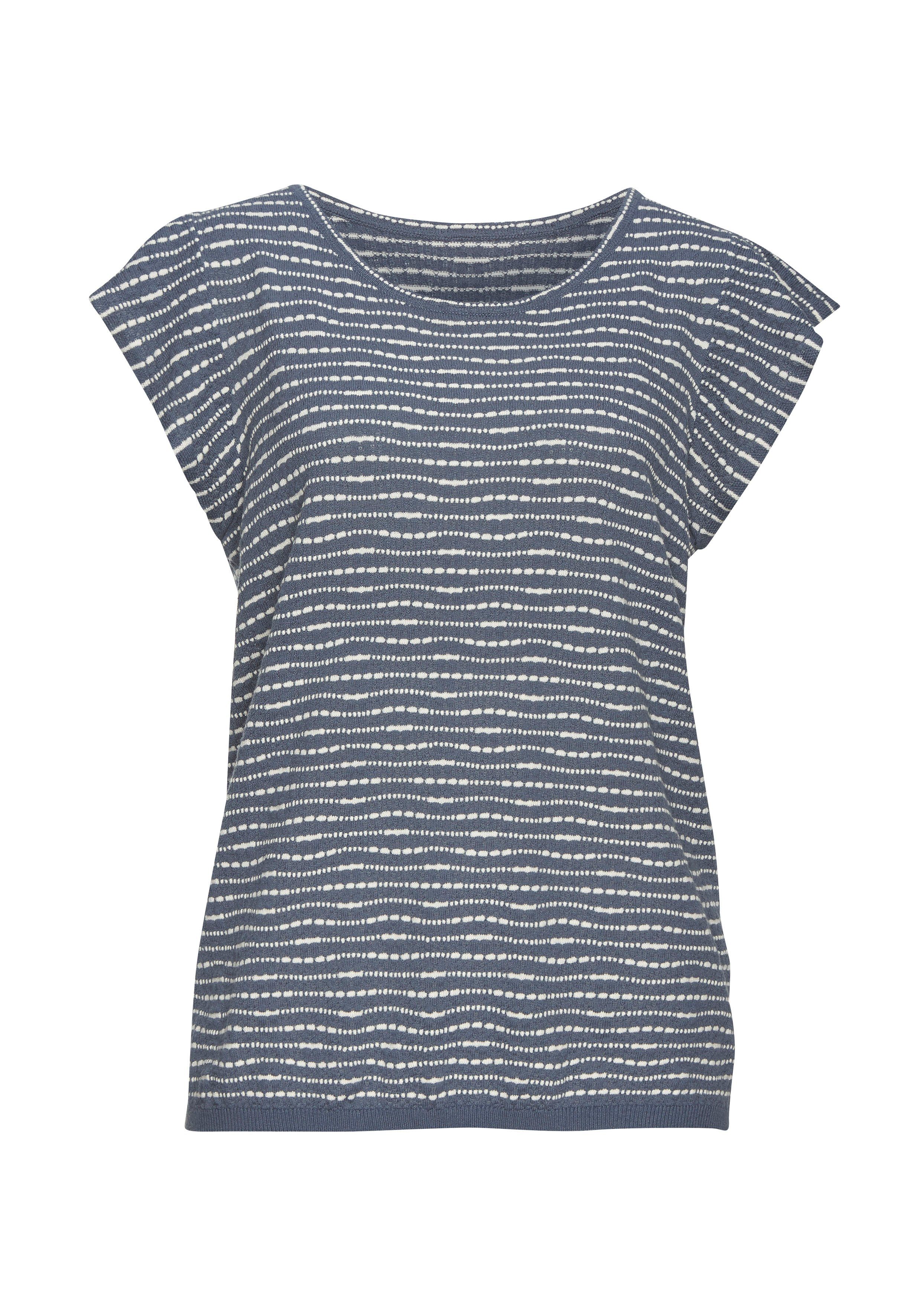 Vivance Shirt met ronde hals Met kapmouwtjes van lichte tricotkwaliteit shirts maat 44/46 blauw