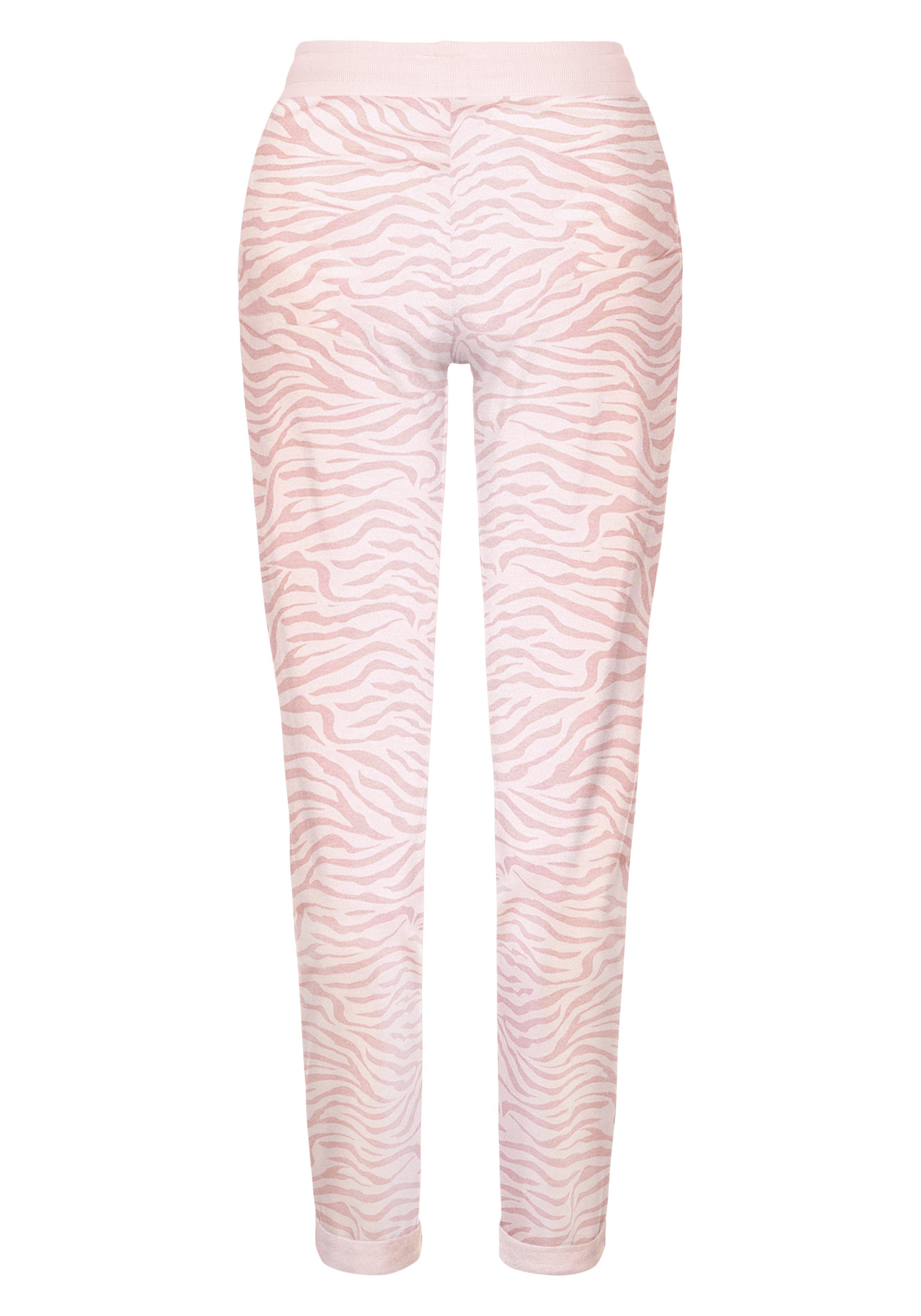 Lascana Loungebroek met modieuze omslagzoom, loungepak