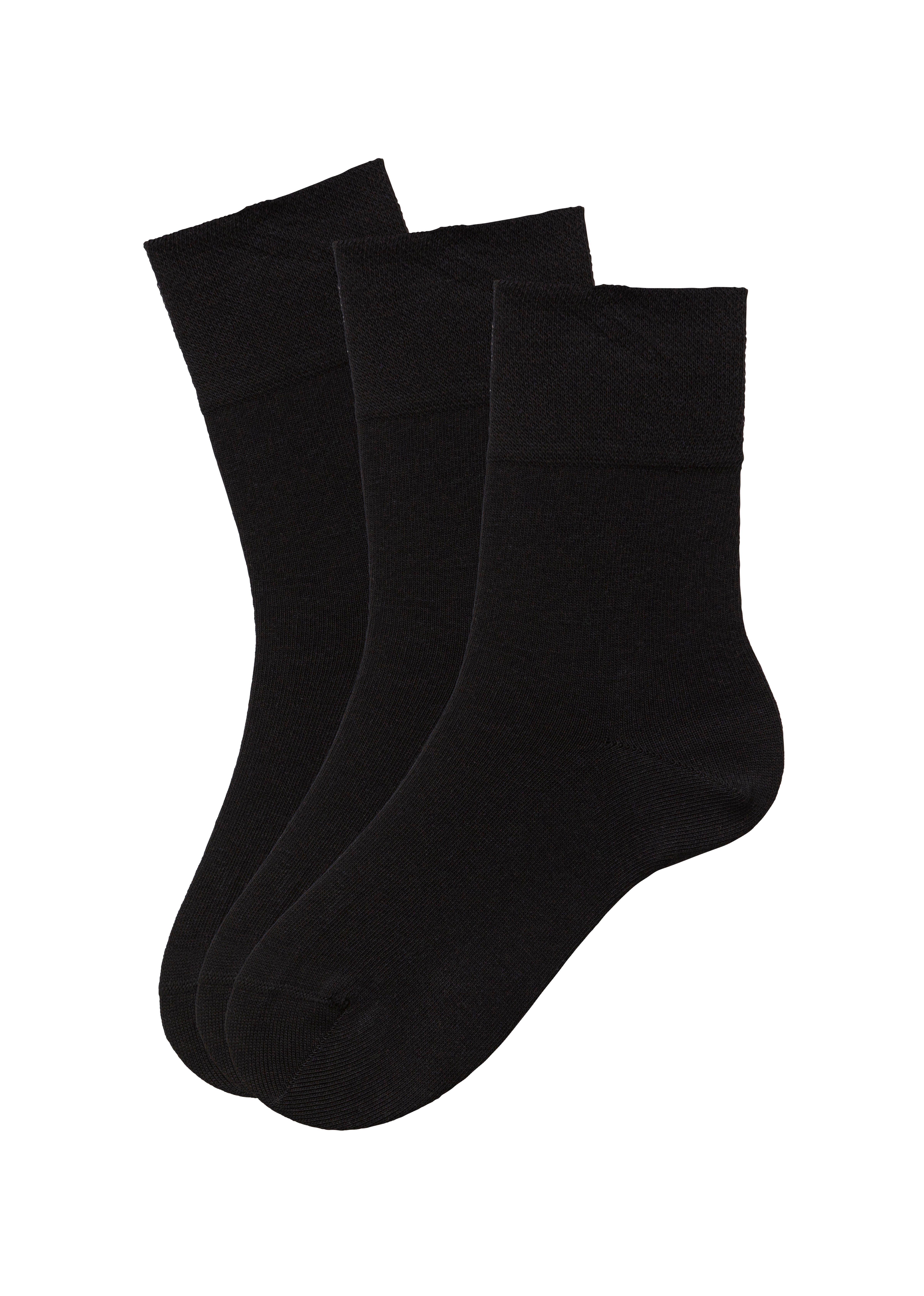 H.I.S Sokken met comfortband ook geschikt voor diabetici (set, 3 paar) heren maat 43-46 zwart