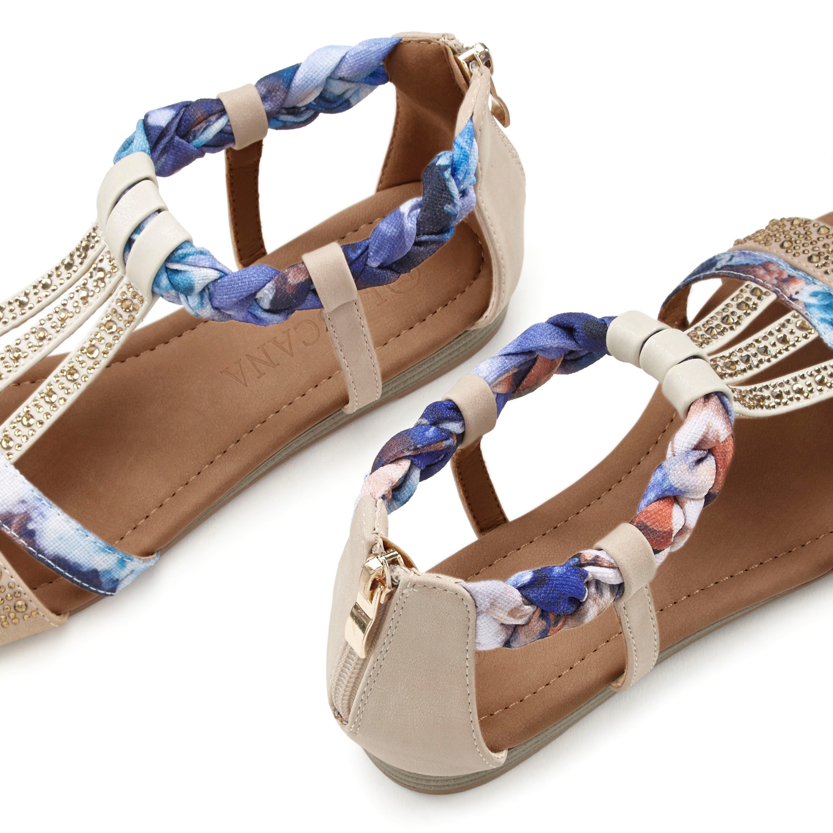 Lascana Sandalen Zomerschoen Sandalette, zomerschoen met versiering en kleine sleehak VEGAN