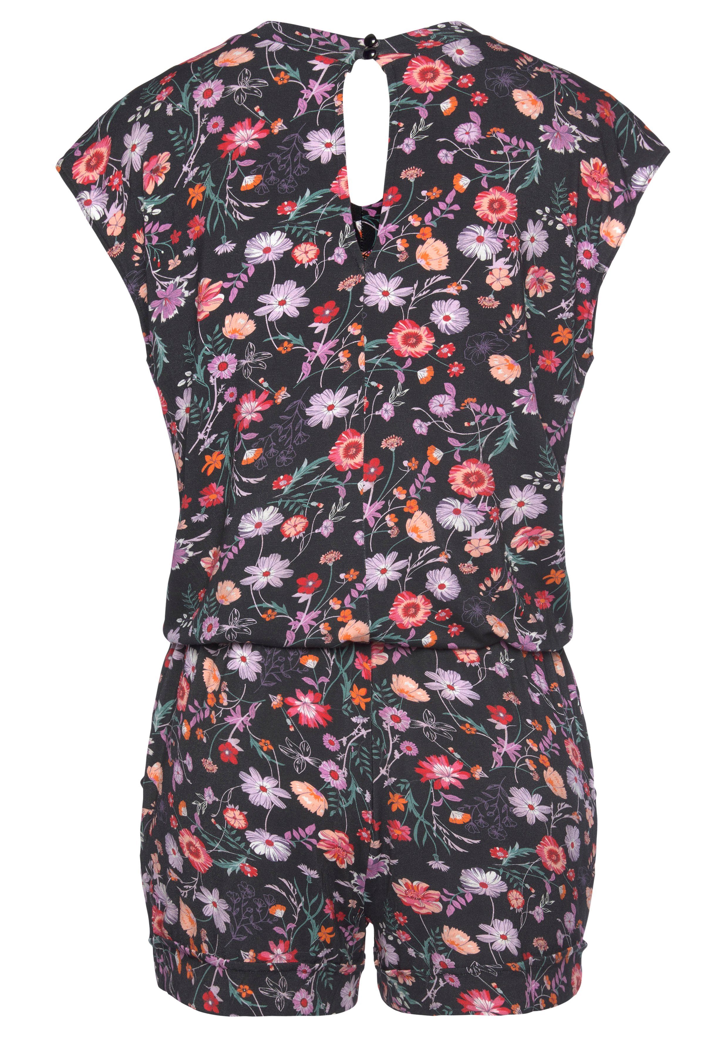 Lascana Korte jumpsuit met bloemenprint