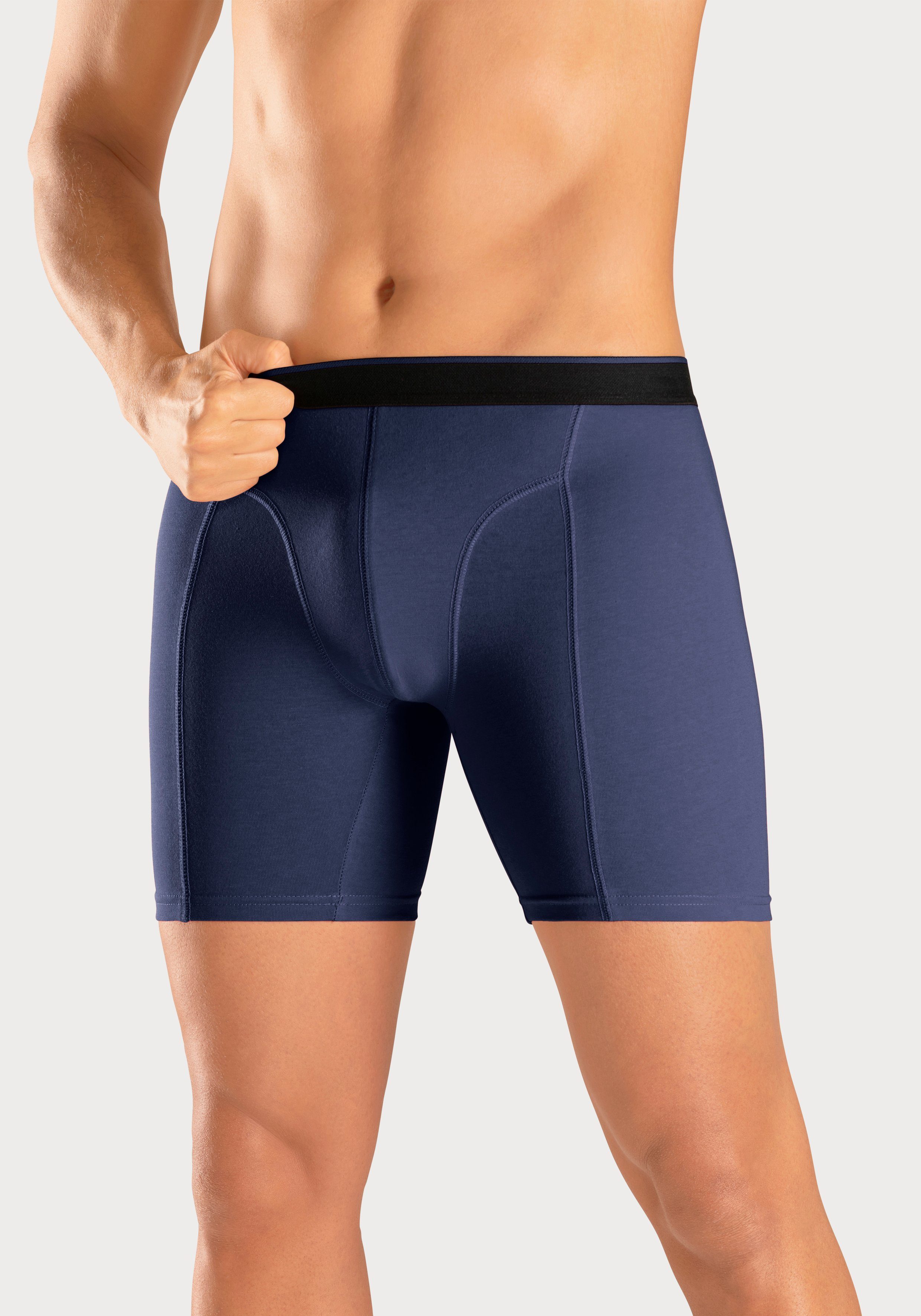 AUTHENTIC LE JOGGER Lange boxershort met twee kleuren geweven band en langere pijpen (set, 5 stuks)