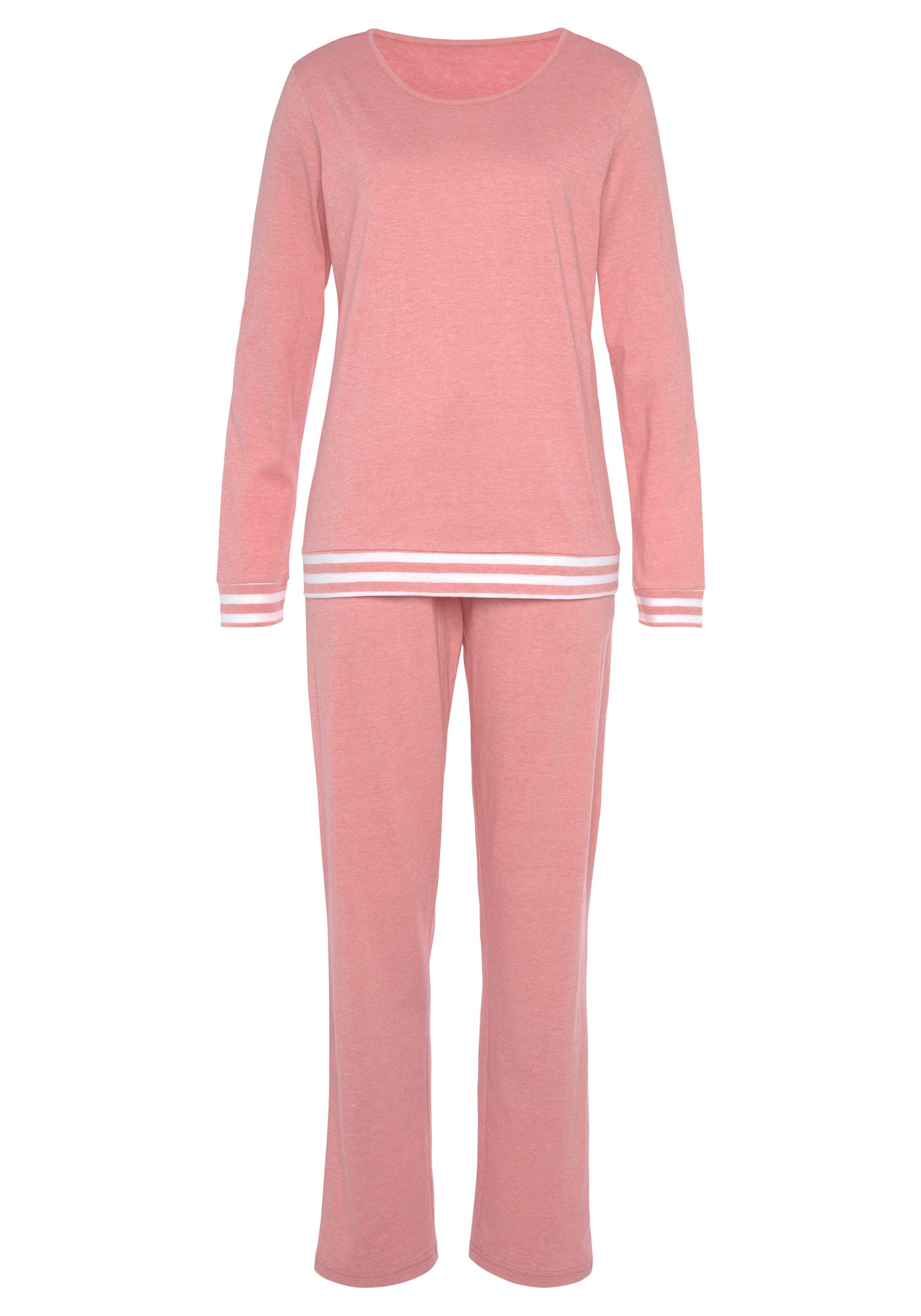 Vivance Dreams Pyjama met gestreepte boorden (2-delig)