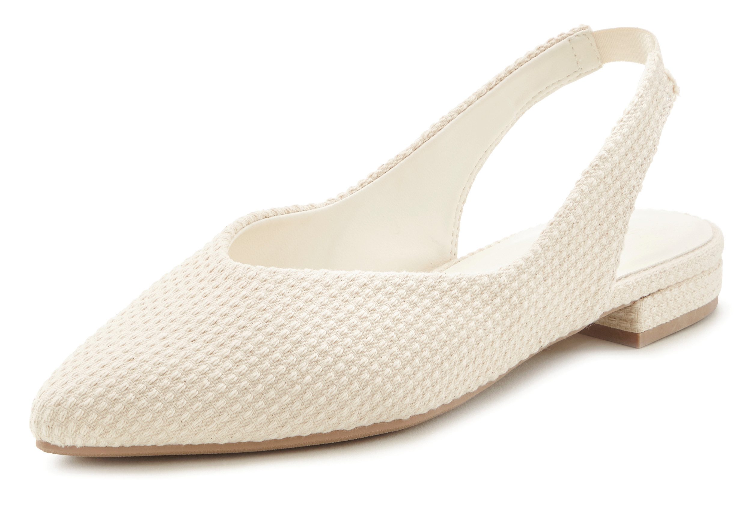 Lascana Ballerina's , sling-ballerina met elastische band van textiel vegan