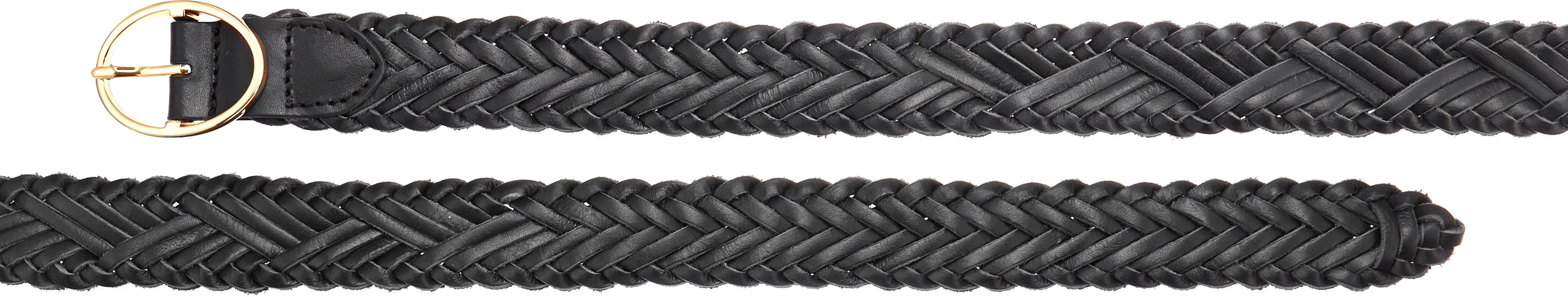 Lascana Leren riem Heupriem Vlechtriem, broekriem, riem van leer voor jeans & jurken