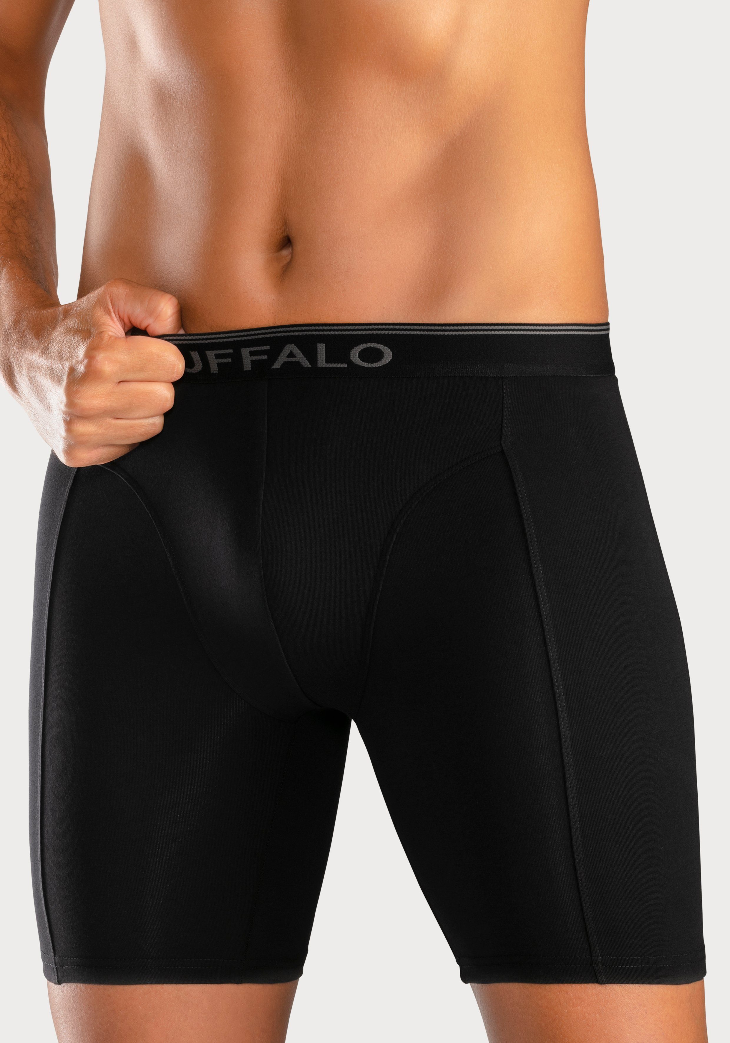 Buffalo Boxershort voor heren in een lang model ook ideaal voor sport en trekking (set, 3 stuks)