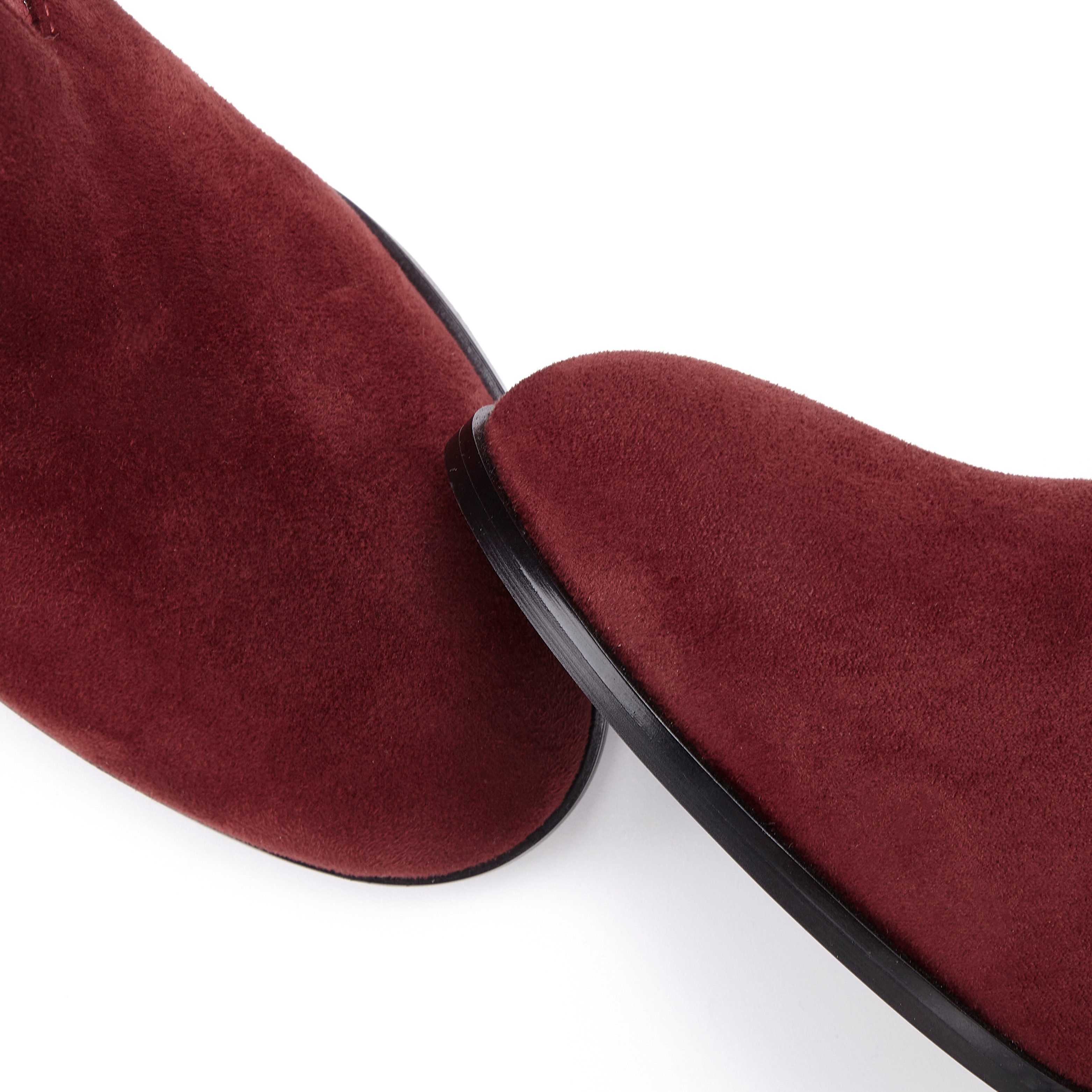 Lascana Highheel-laarsjes met modieuze punt en comfortabele blokhak, enkellaars, laars