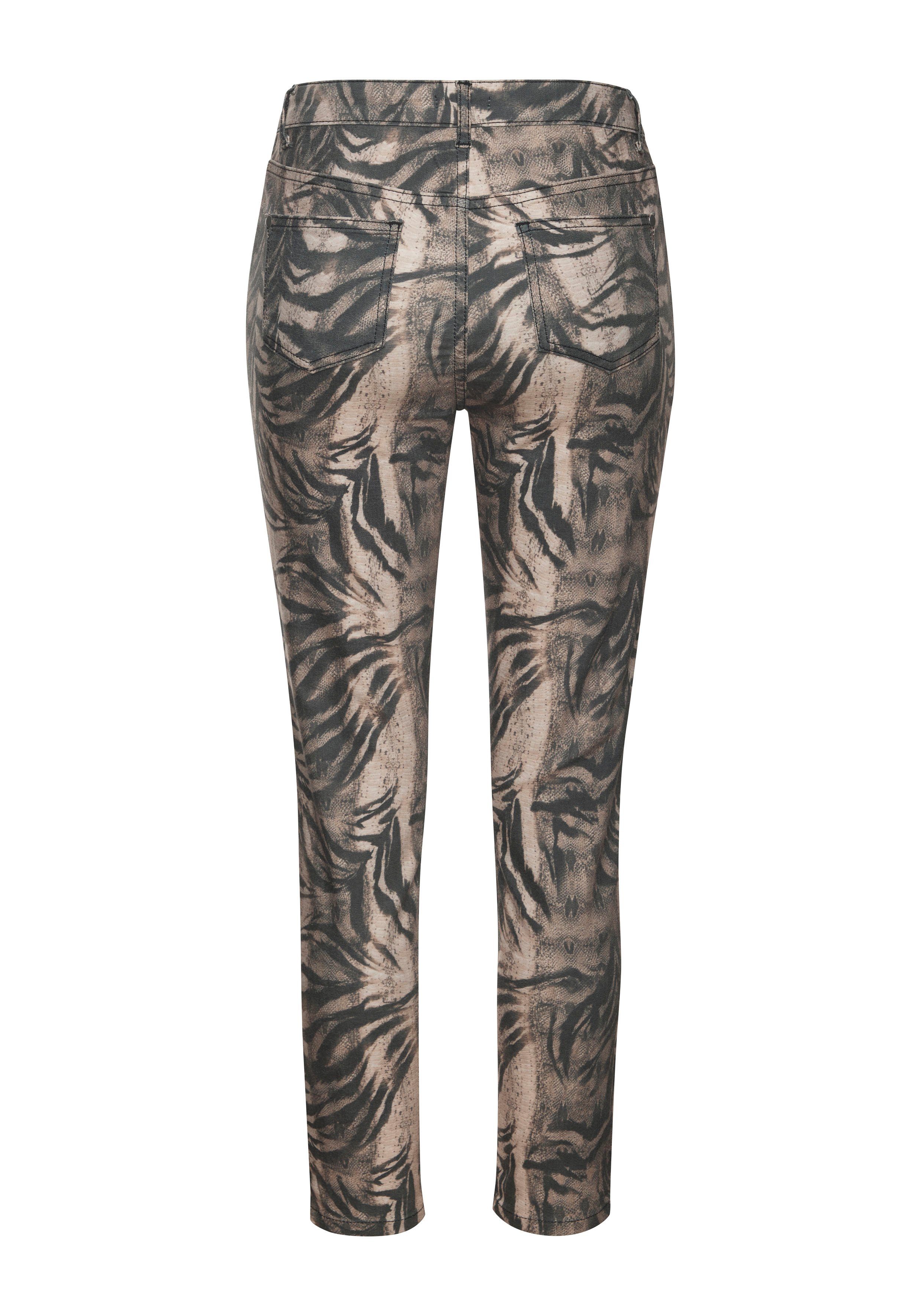 Lascana 7/8-jegging met dierenprint, elastische skinny jeans met alloverprint