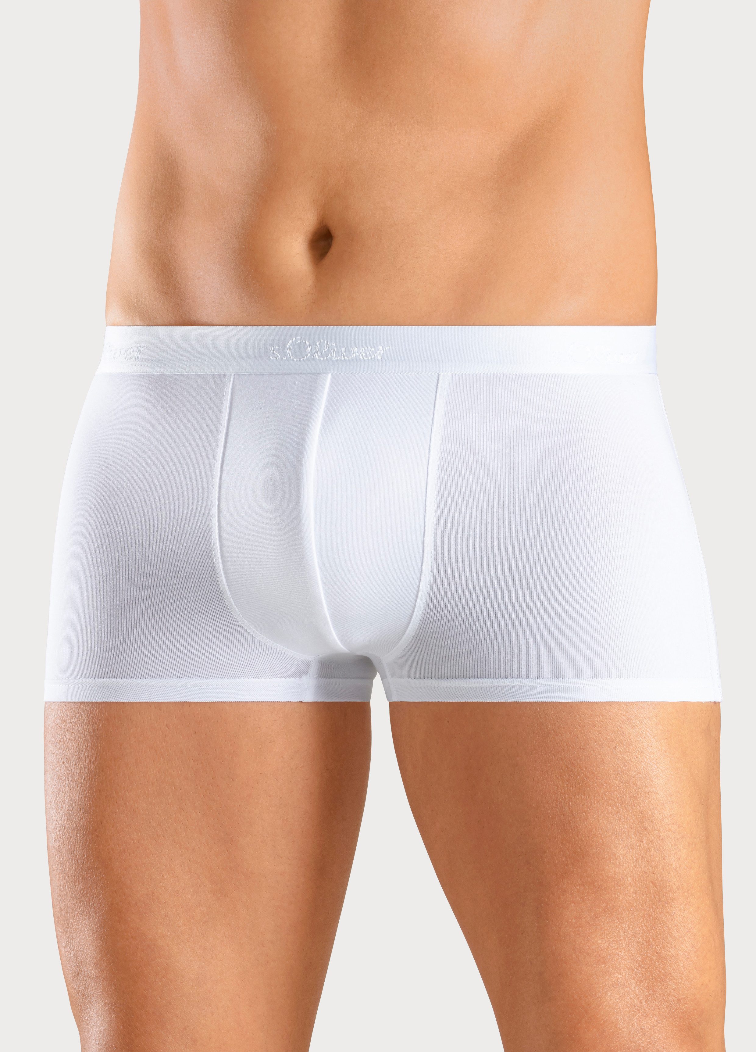 s.Oliver RED LABEL Beachwear Hipster strak zittende boxershorts van zacht modal (set, 2 stuks)