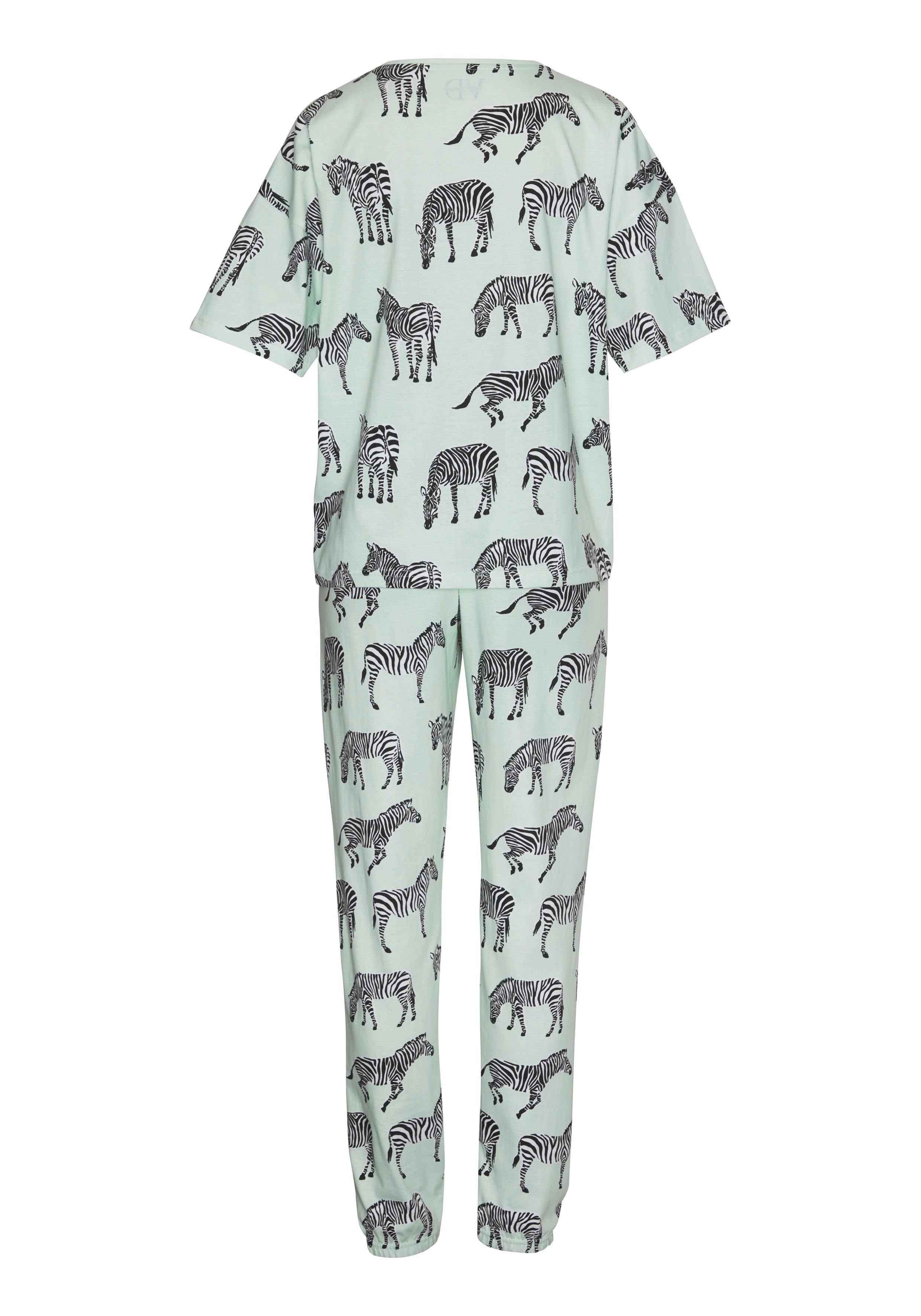 Vivance Dreams Pyjama mt animal alloverprint (2-delig)