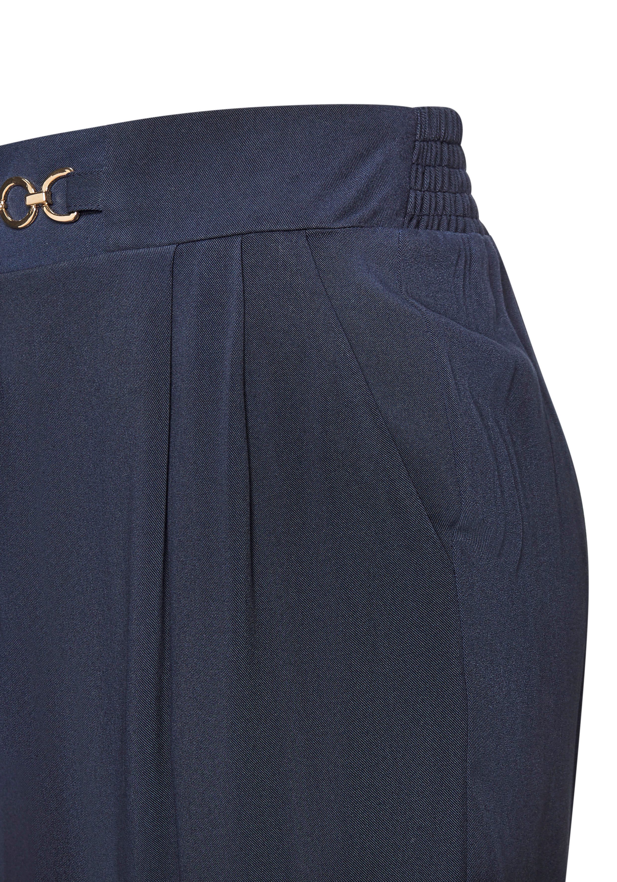 Vivance Palazzobroek met sierketting, plooibroek, instapbroek, elegant