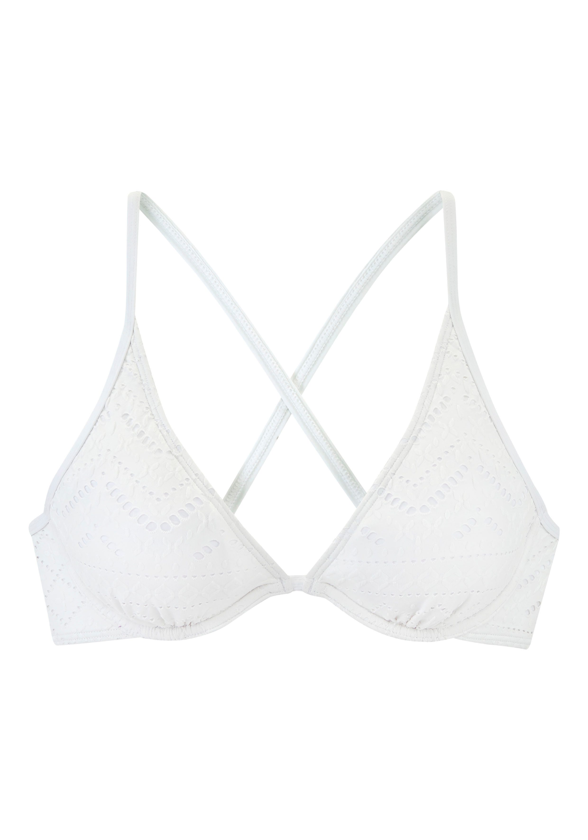 Lascana Beugelbikinitop Omara met broderie anglaise