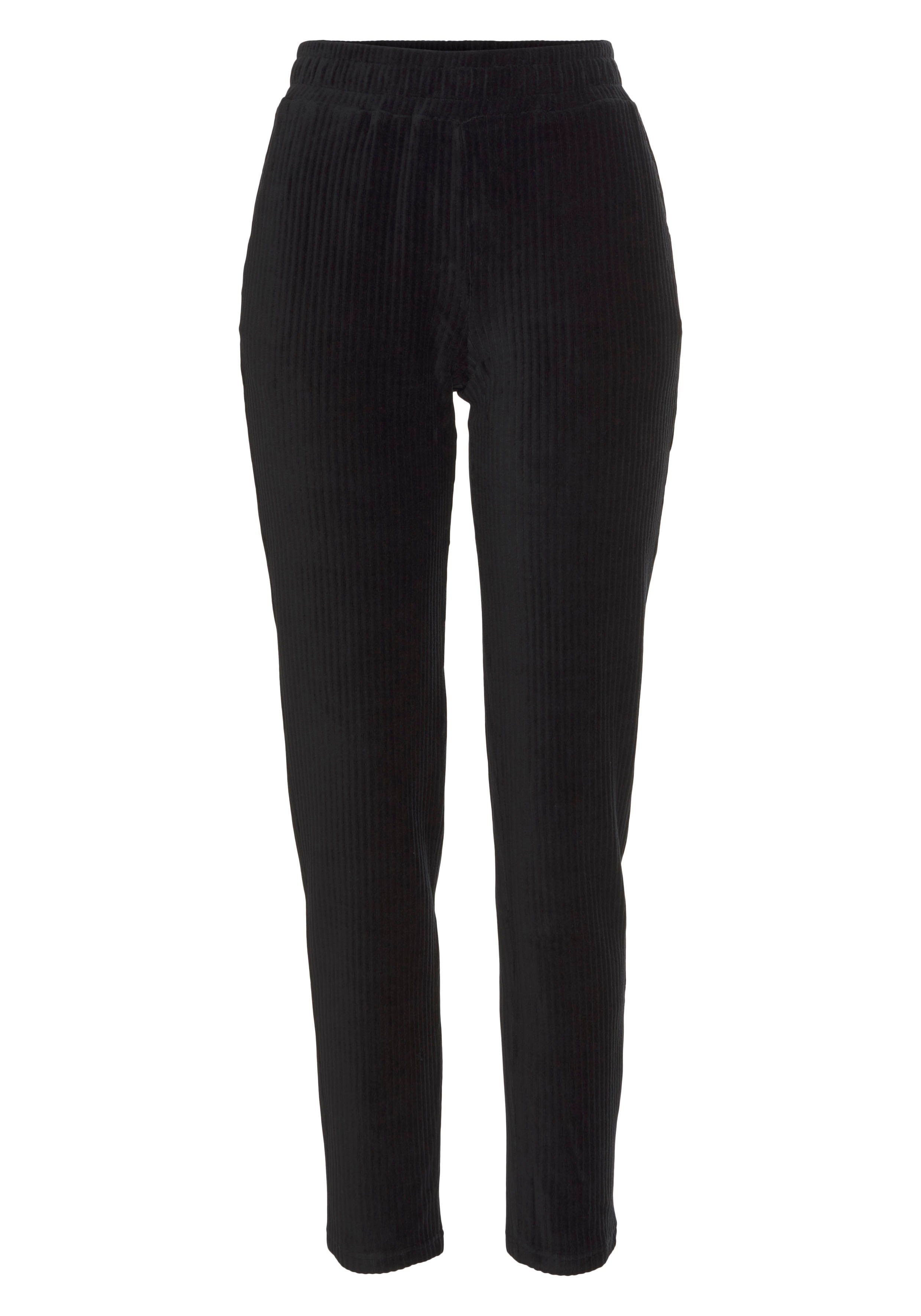 Vivance Cordbroek zonder sluiting -Loungebroek met comfortabele boorden en brede cord structuur