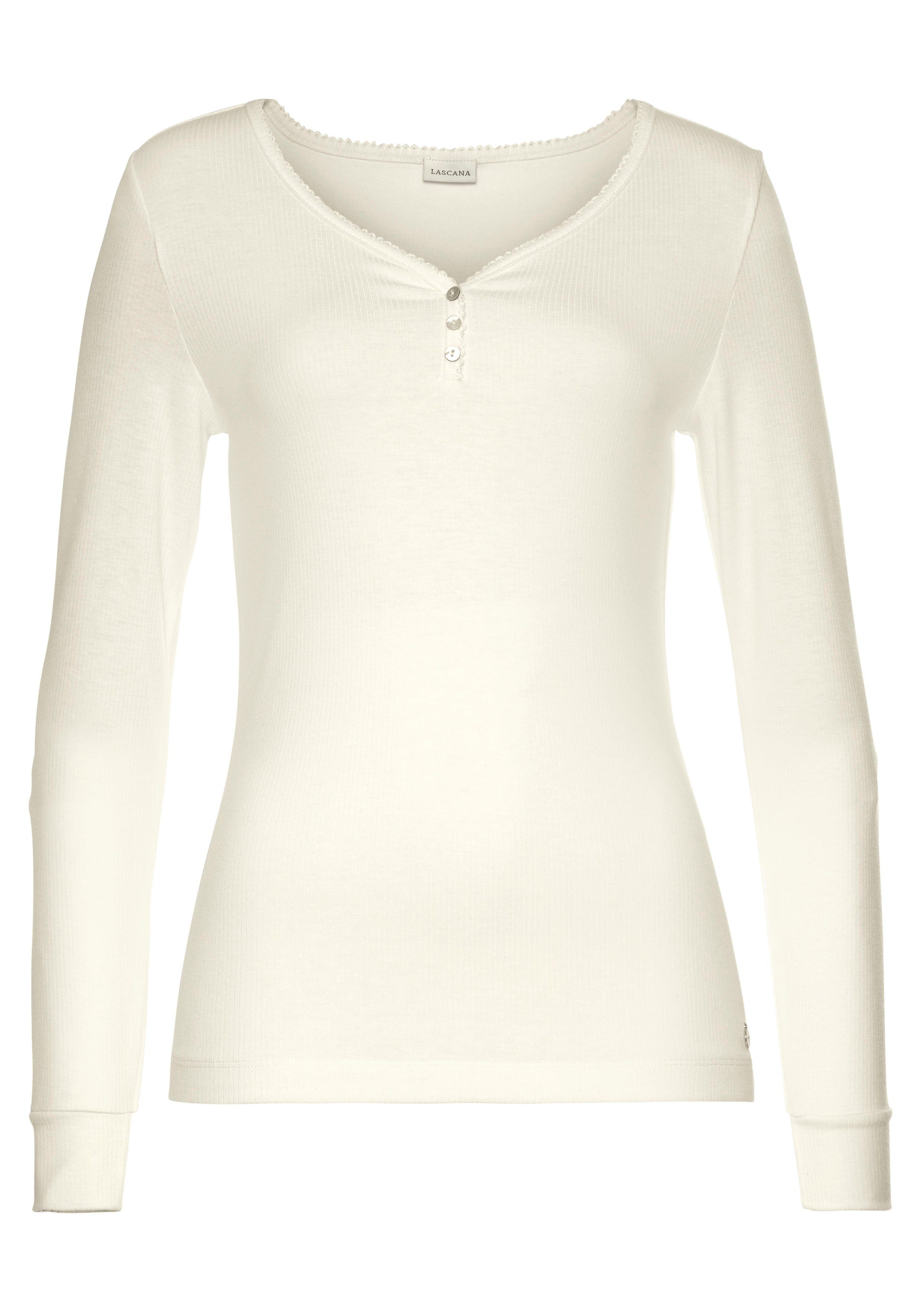 Lascana Pyjama top van ribbreisel