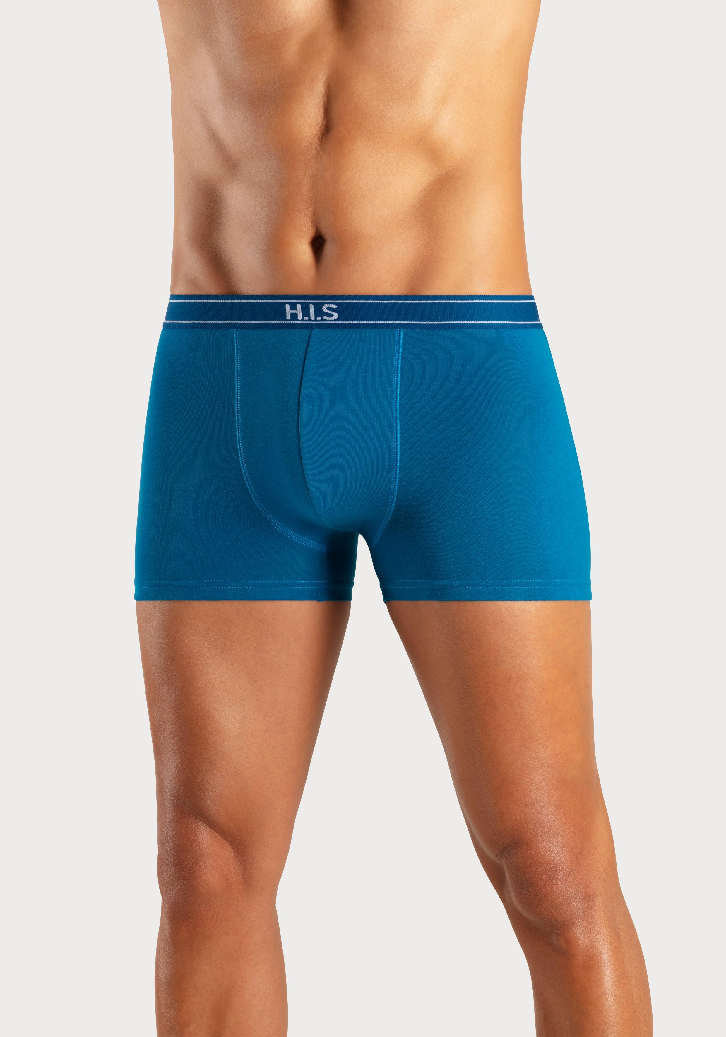 H.I.S Boxershort voor heren met strepen en logo op de band (set, 5 stuks)