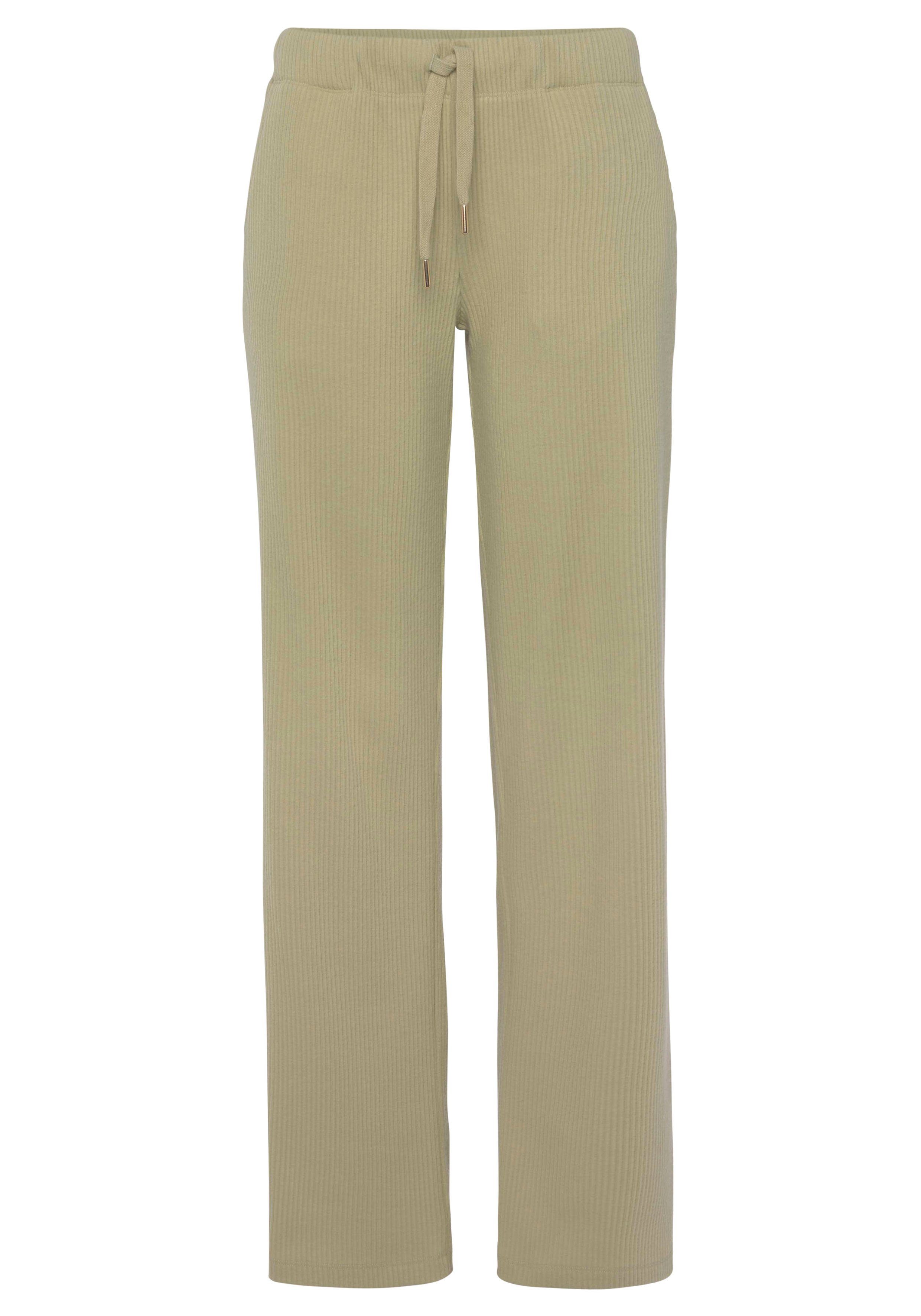 s.Oliver RED LABEL Beachwear Sweatpants Sweatbroek met zijzakken, loungewear (1-delig) lounge broeken maat 48/50 beige