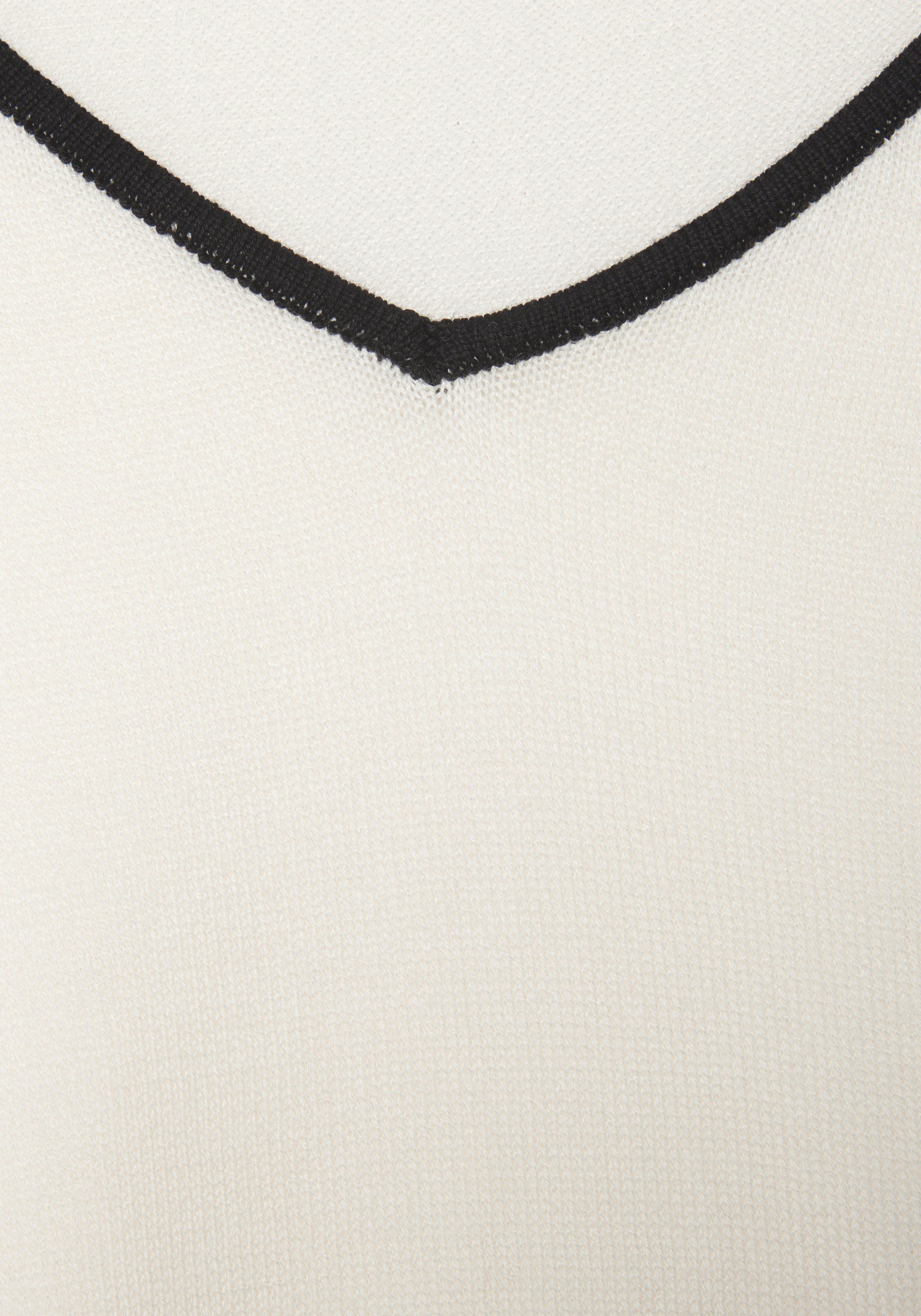 Vivance Trui met V-hals met contrastranden, casual
