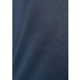 lascana nachthemd met kanten detail en korte mouwen blauw