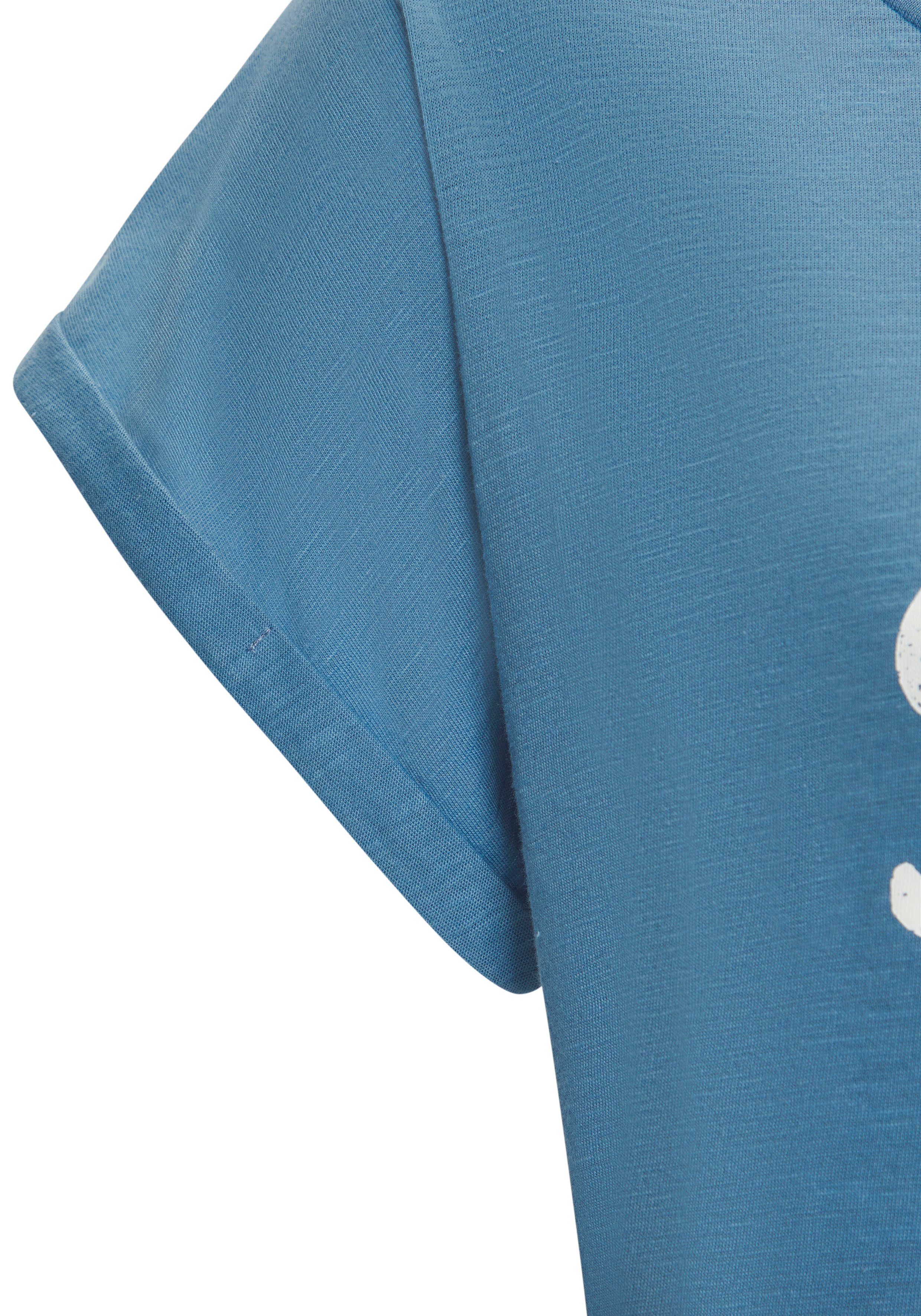 Beachtime T-shirt Met frontprint "Smile" in een zachte katoenkwaliteit