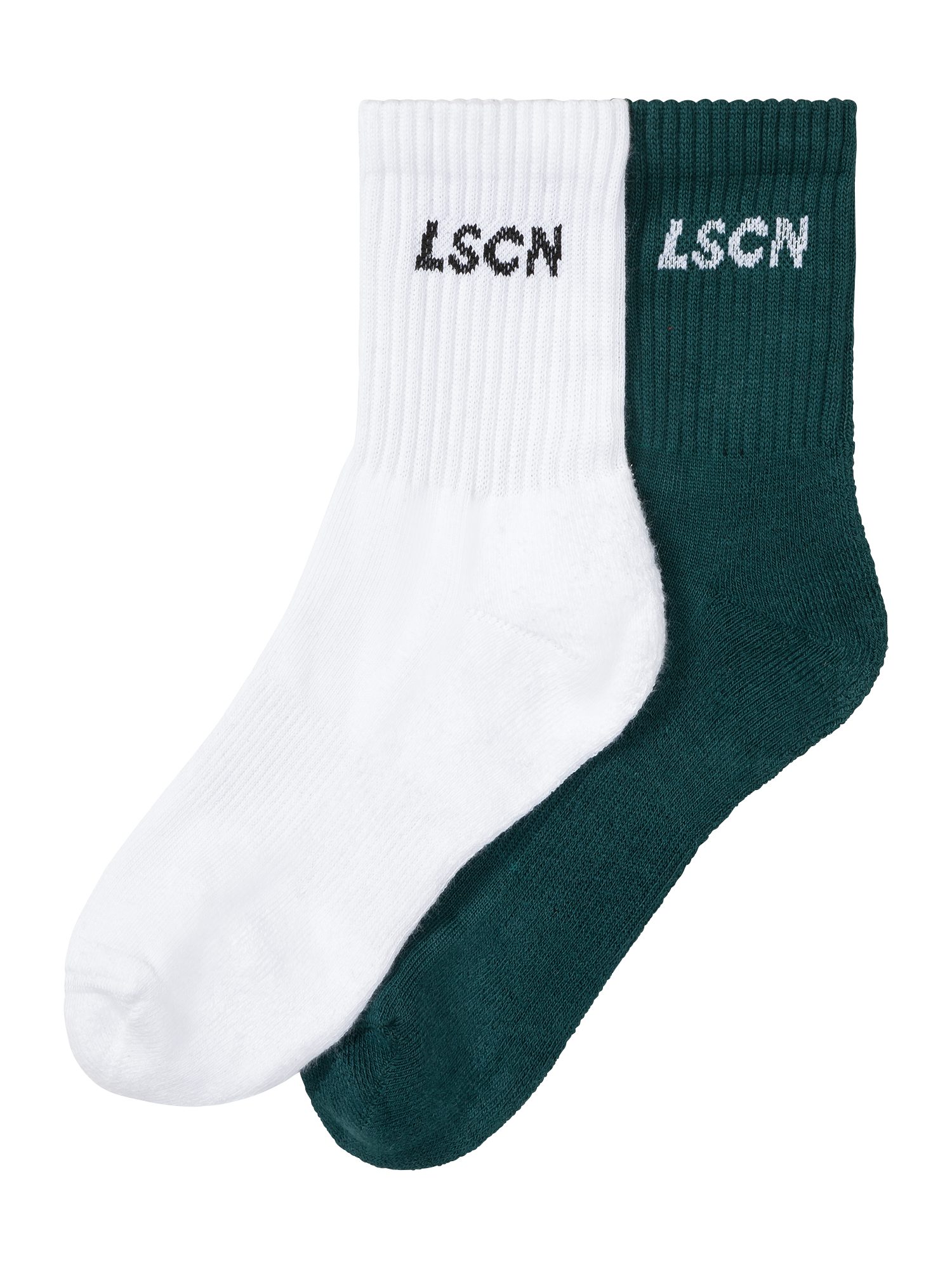 LSCN by LASCANA Tennissokken met badstof, halve voet (set, 2 paar)
