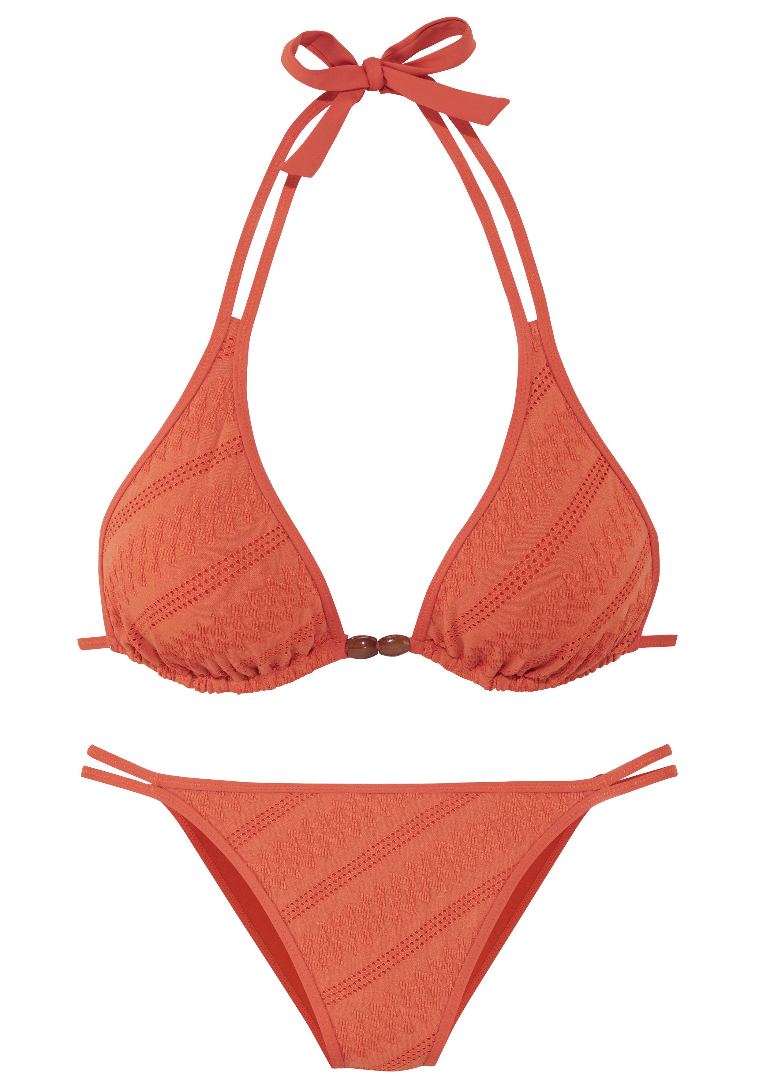 s.Oliver RED LABEL Beachwear Triangelbikini Naila met structuur (set)