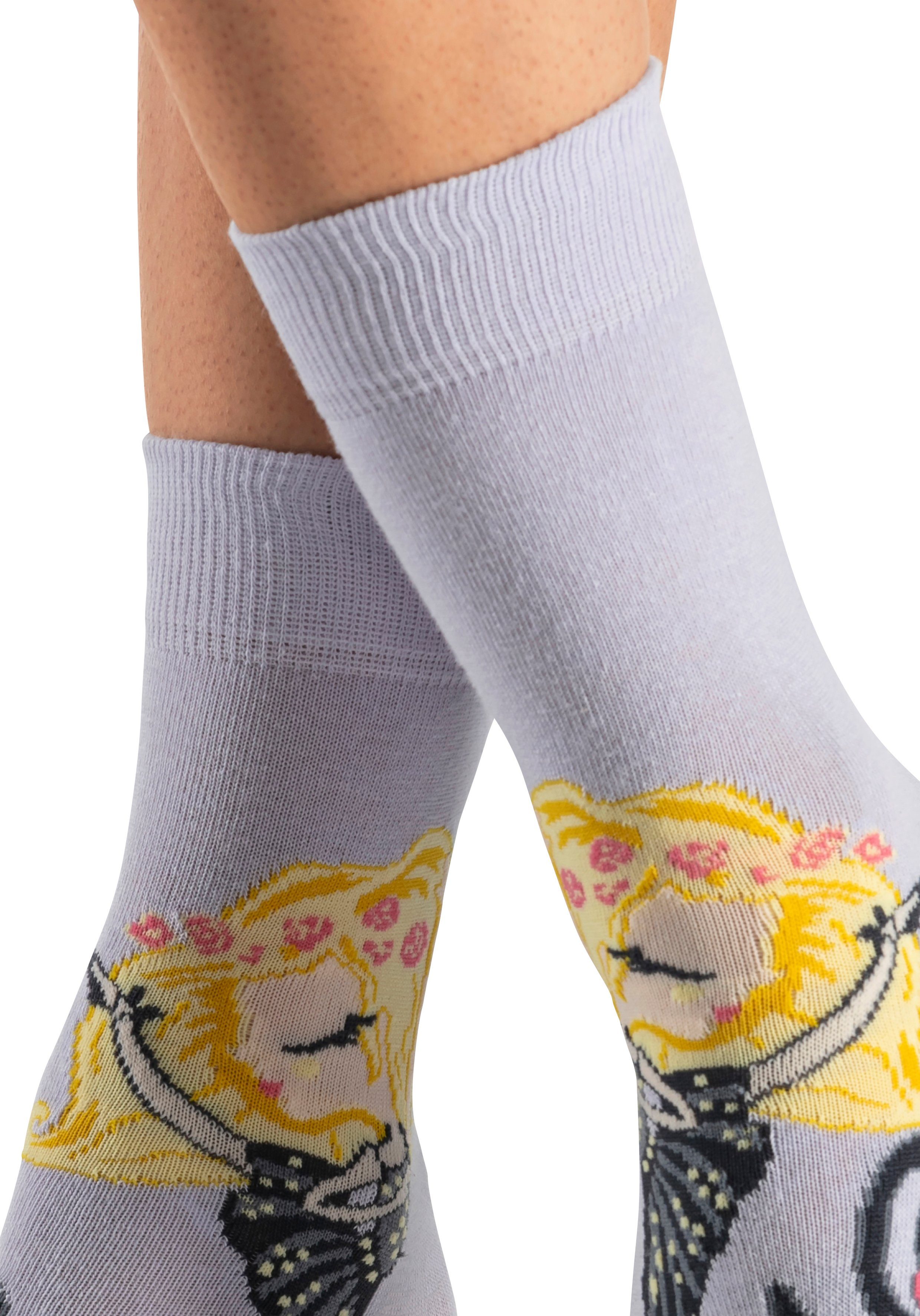 H.I.S Vrijetijdssokken met balletmotieven (set, 5 paar)