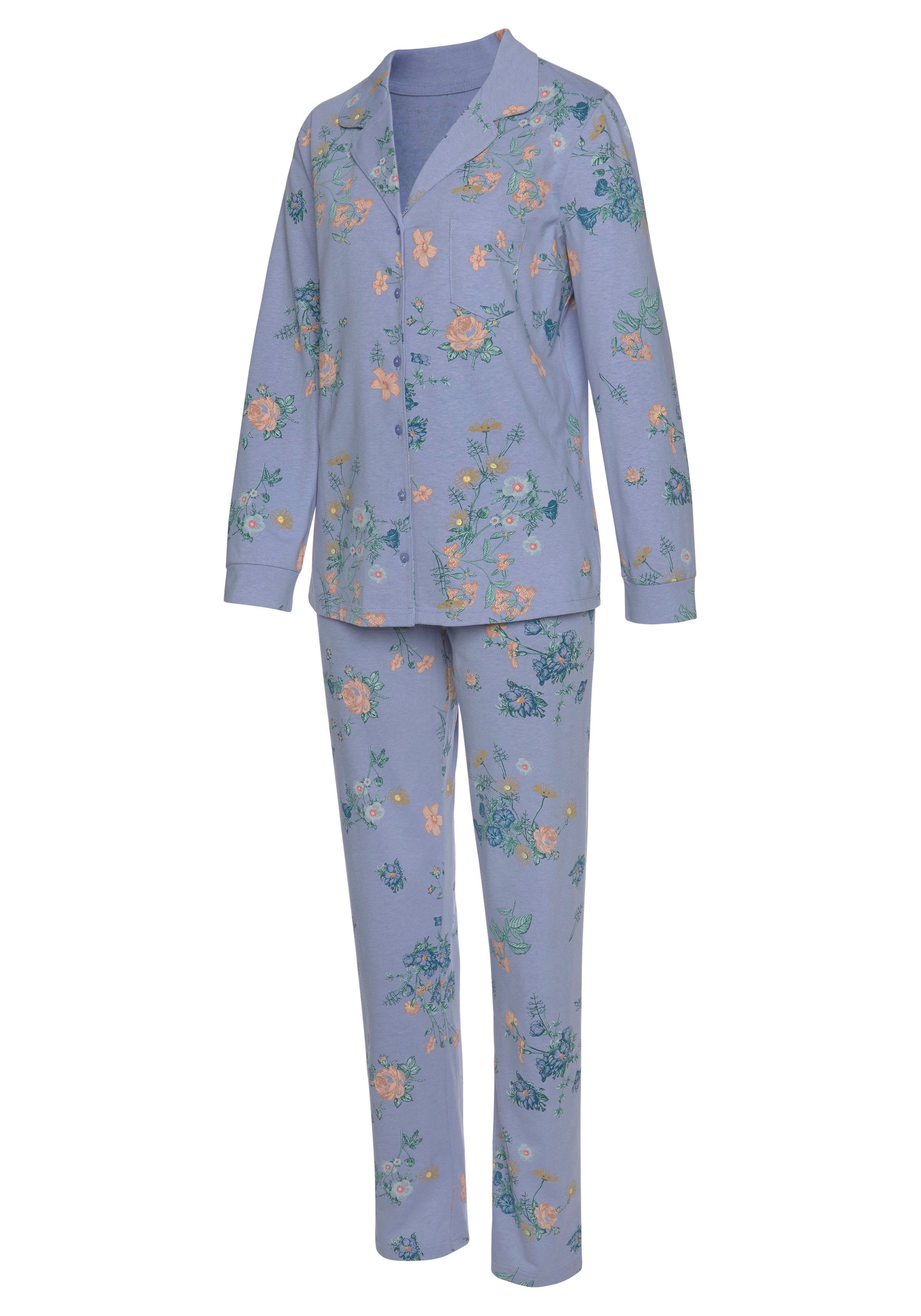 Vivance Dreams Pyjama met bloemenprint (2-delig, 1 stuk)