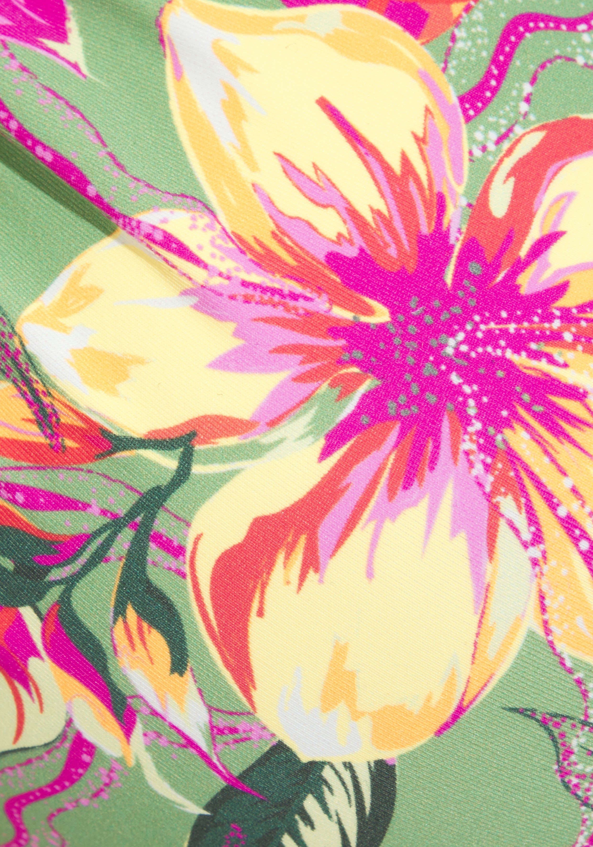 Lascana Bikinitop met beugels MALIA met tropische print