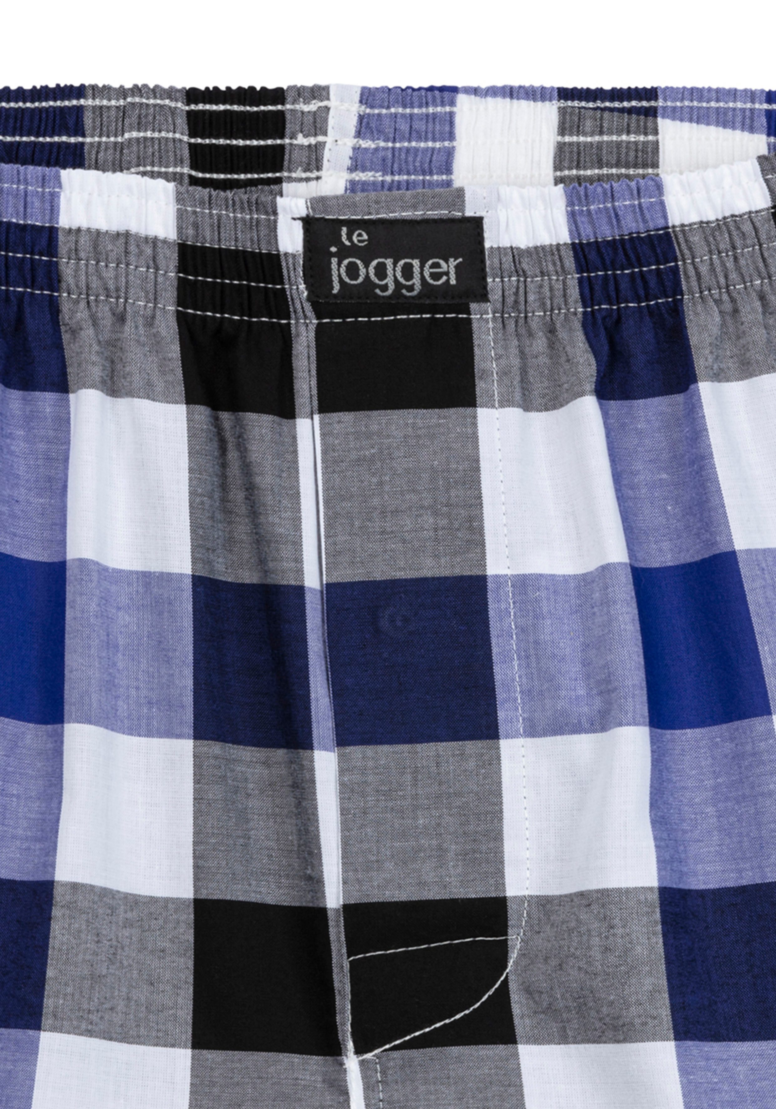 le jogger® Geweven boxershort gekleurd geruit (set, 3 stuks)