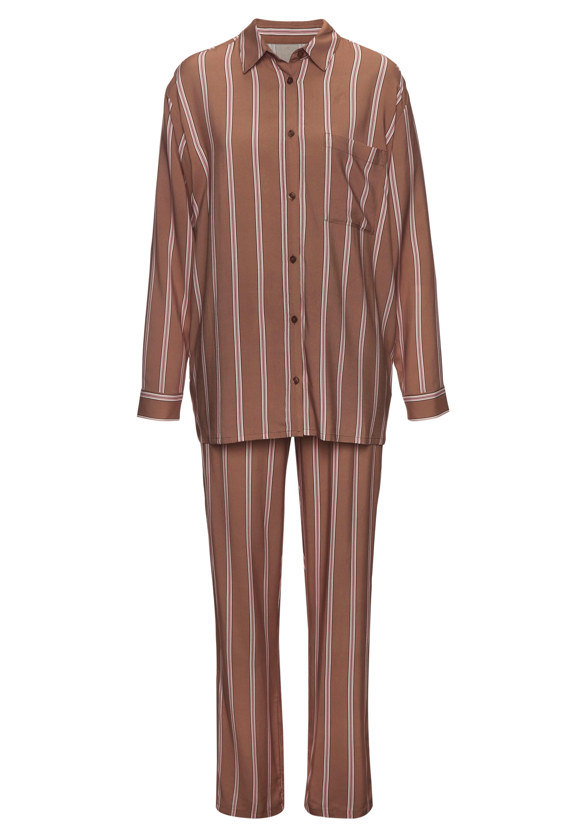 Lascana Pyjama in klassieke stijl (2-delig)