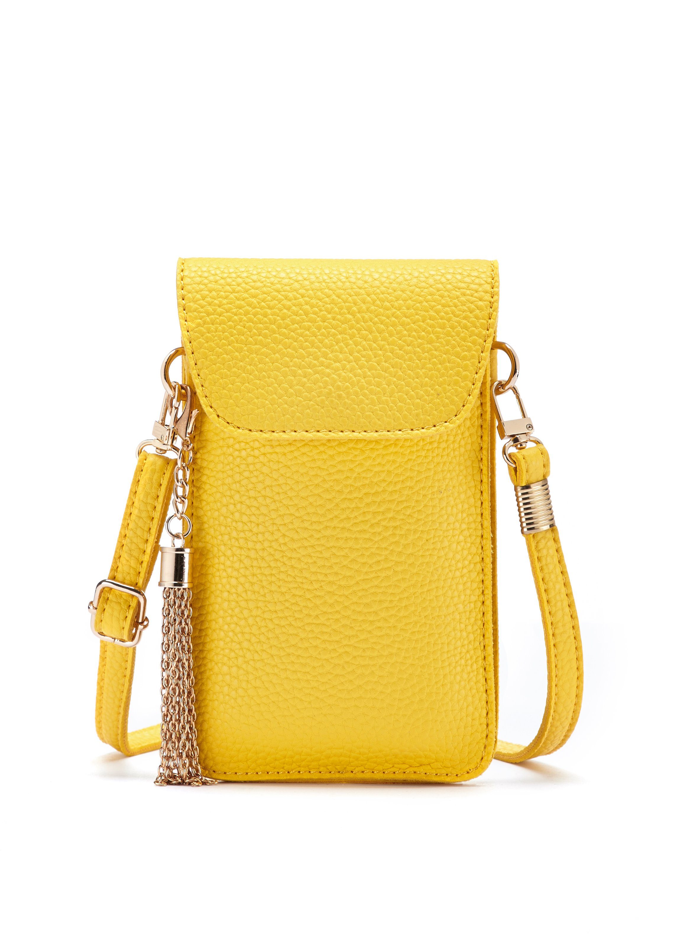 Lascana Schoudertas Gsm-tasje met kijkvenster, minibag, crossbody bag, vegan