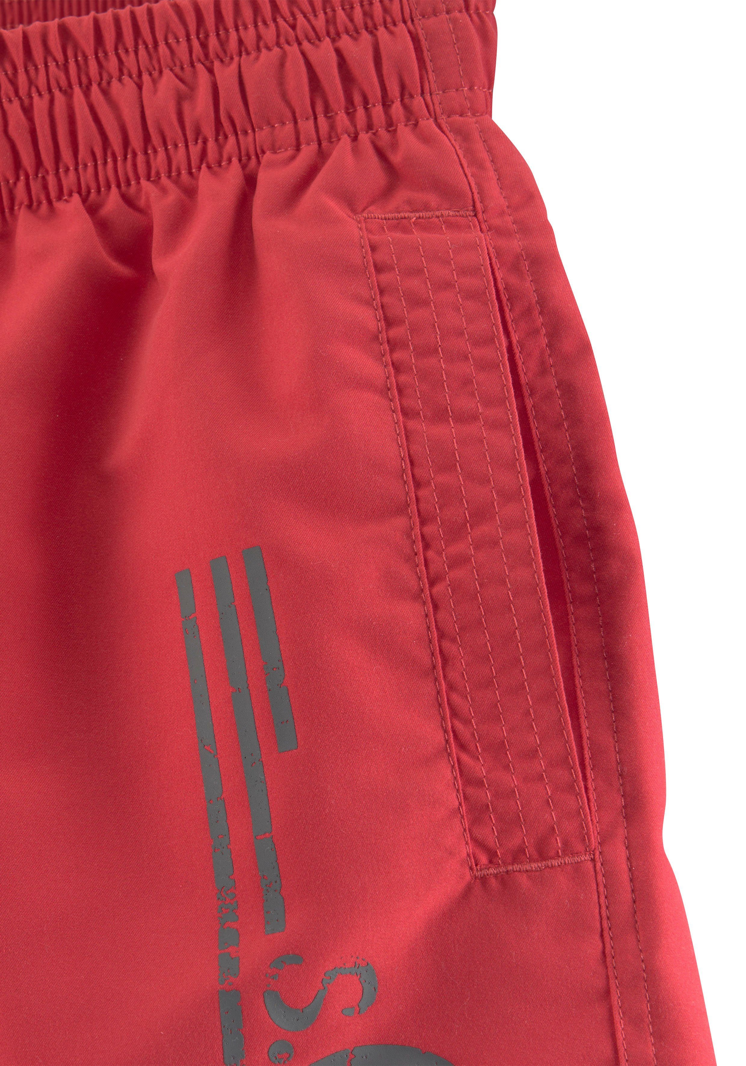 s.Oliver RED LABEL Beachwear Zwemshort Philip met logoprint in used look