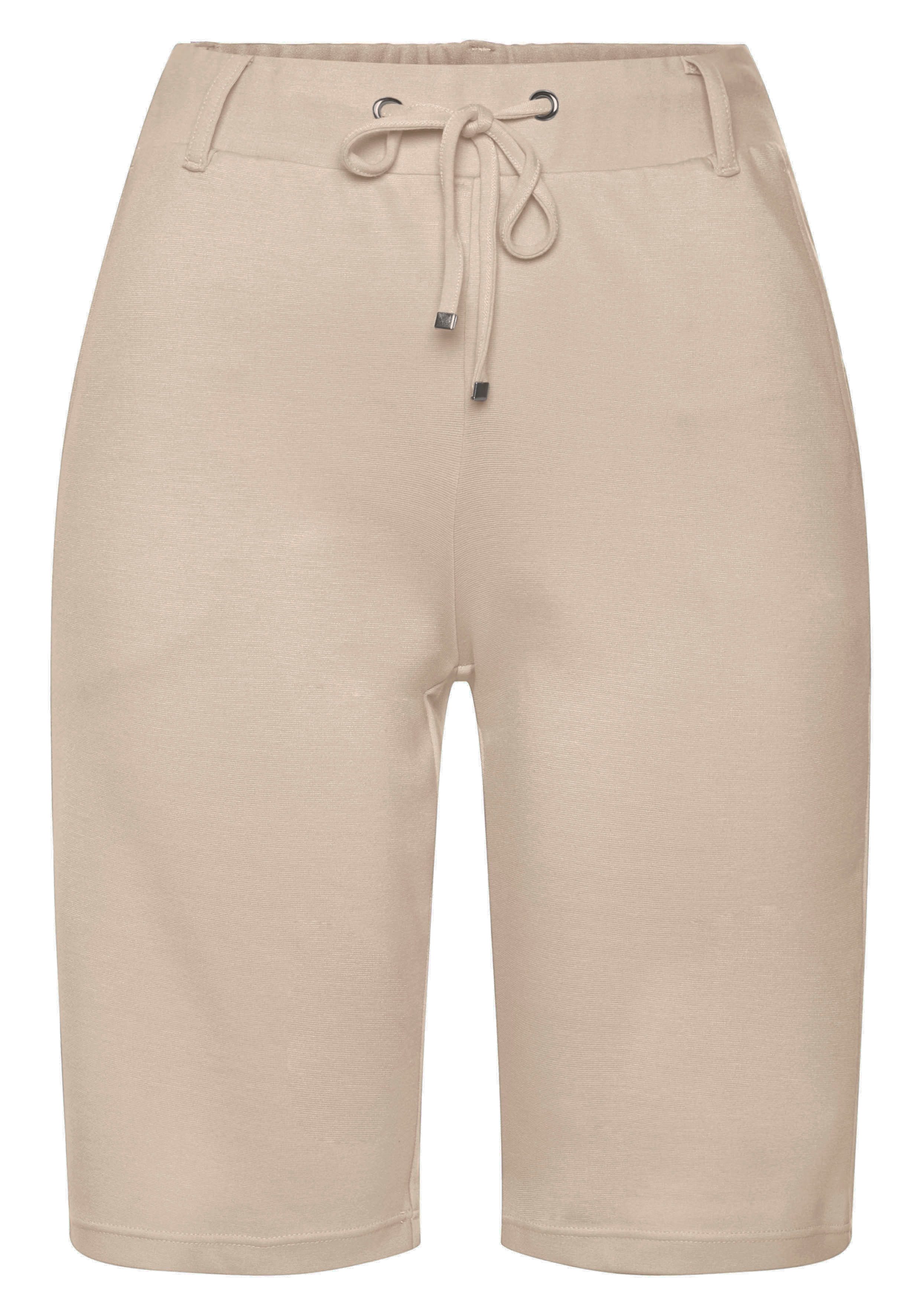 Lascana Short met riemlussen en bindband, loungewear