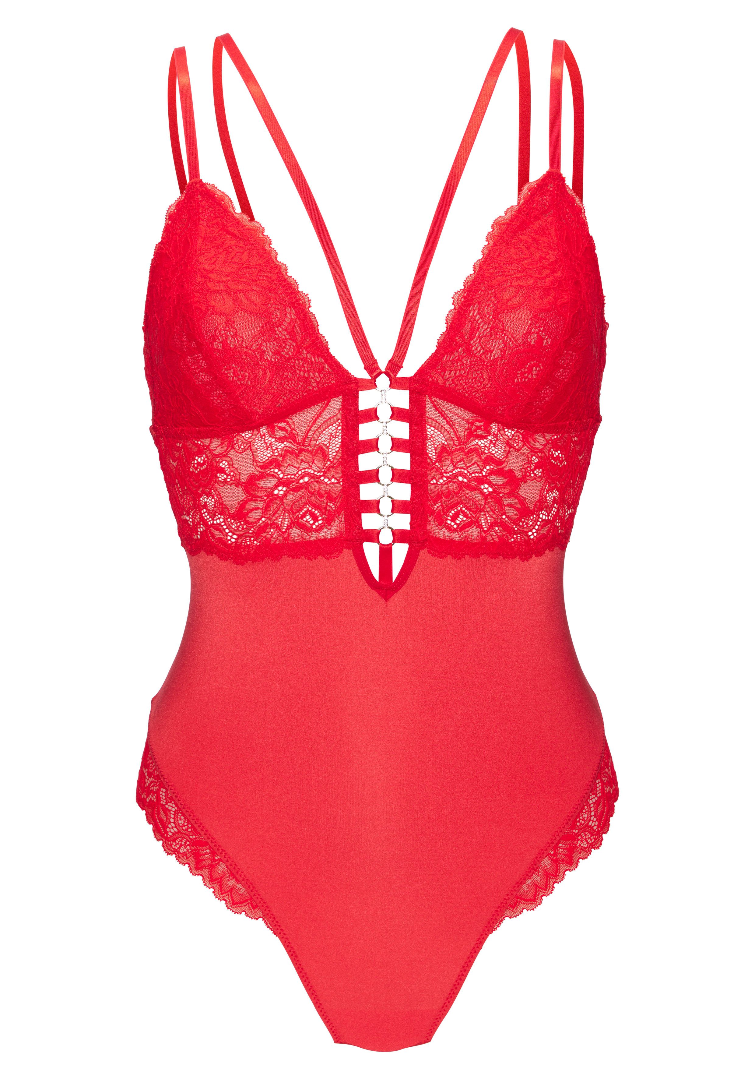 Jette Joop Stringbody zonder beugel van fijn jacquardkant, sexy lingerie, spannend ondergoed
