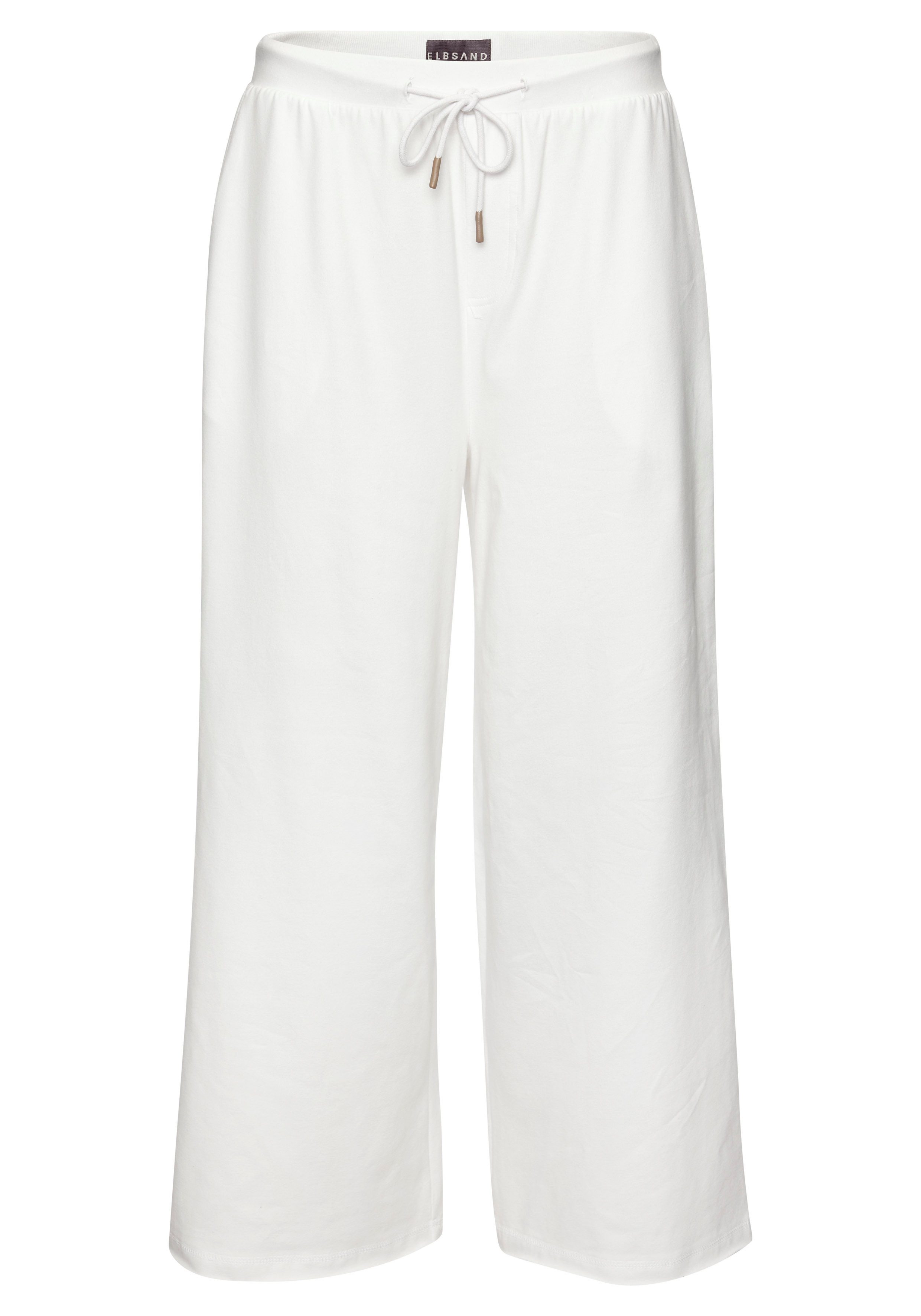 Elbsand 7/8 broek van sweatstof met een brede pijp