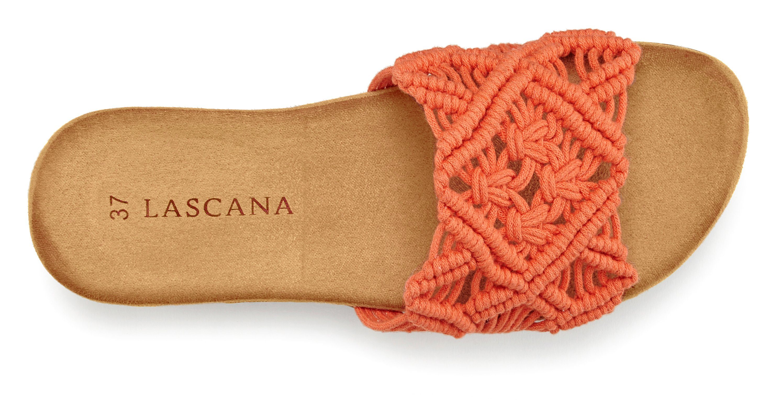 Lascana Slippers Mule, sandaal, open schoen met modieus haakpatroon VEGAN