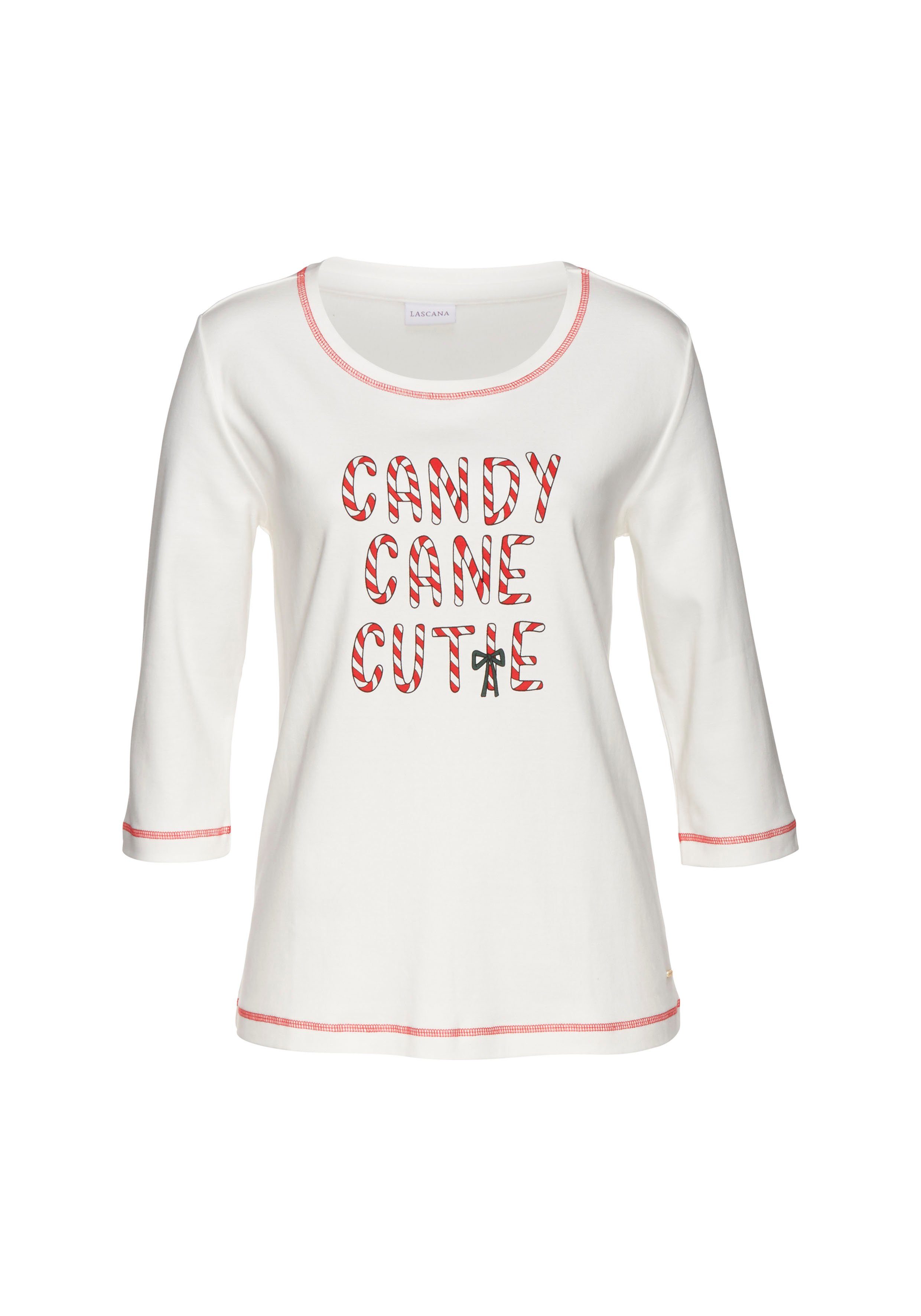 Lascana Pyjama top met belettering