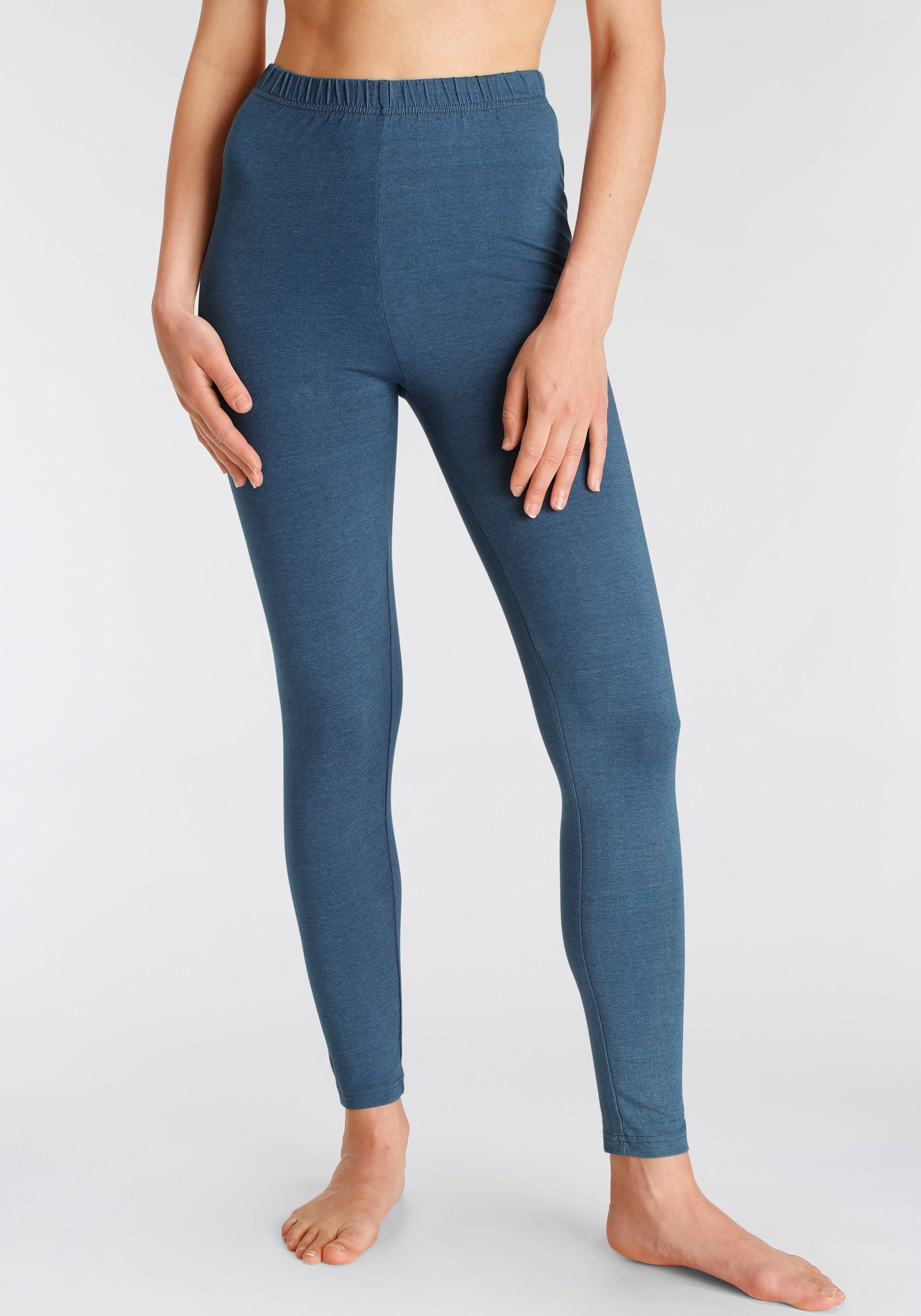 vivance active Legging met rubberen tailleband, loungewear (2-delig, Set van 2)