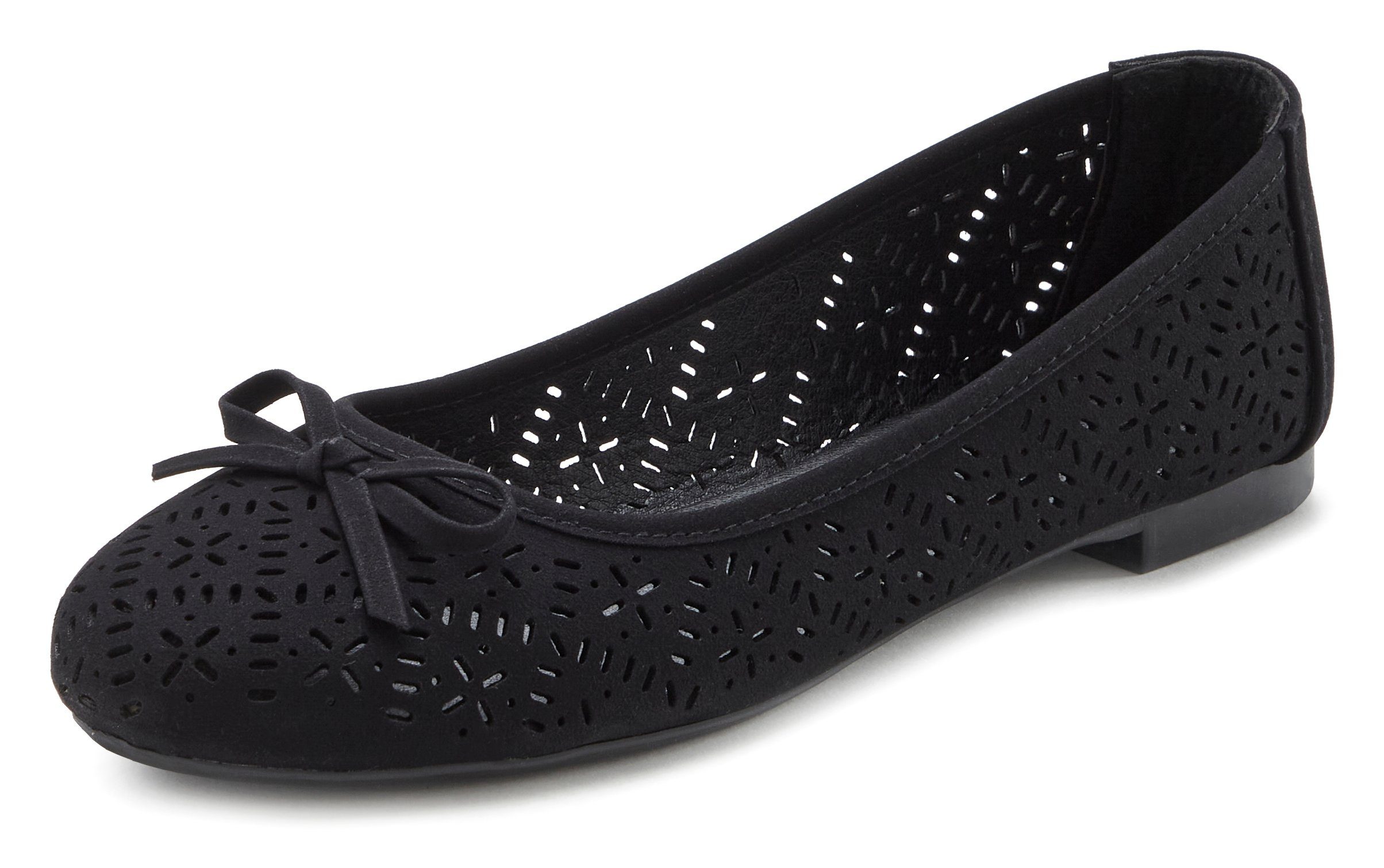 Lascana Ballerina's Vrijetijdsschoen, slipper, lage schoen met kleine cut-outs VEGAN
