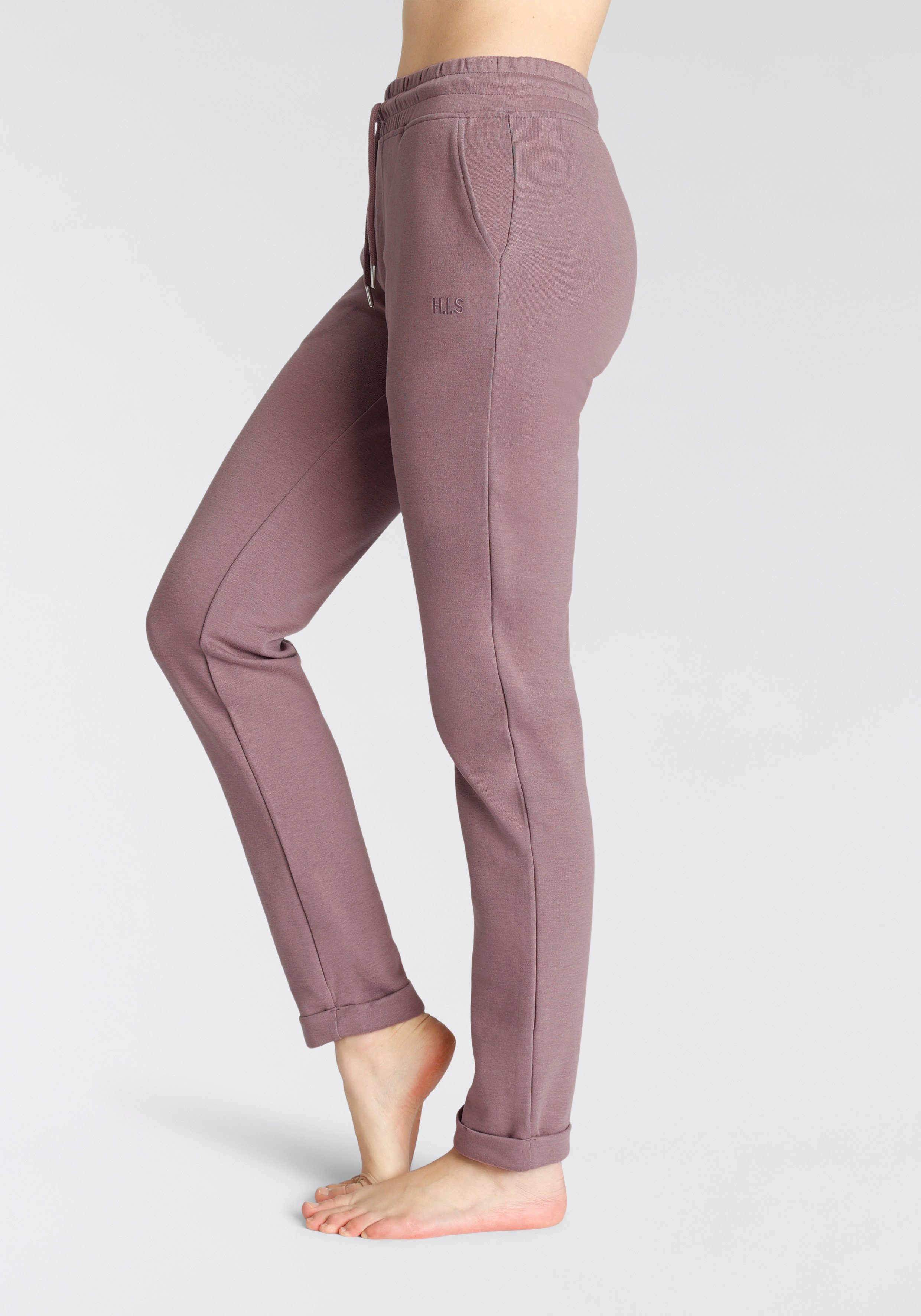 H.I.S Sweatbroek / relaxbroek / sweatbroek Slipbroek met kleine omslag aan de zoom, loungewear