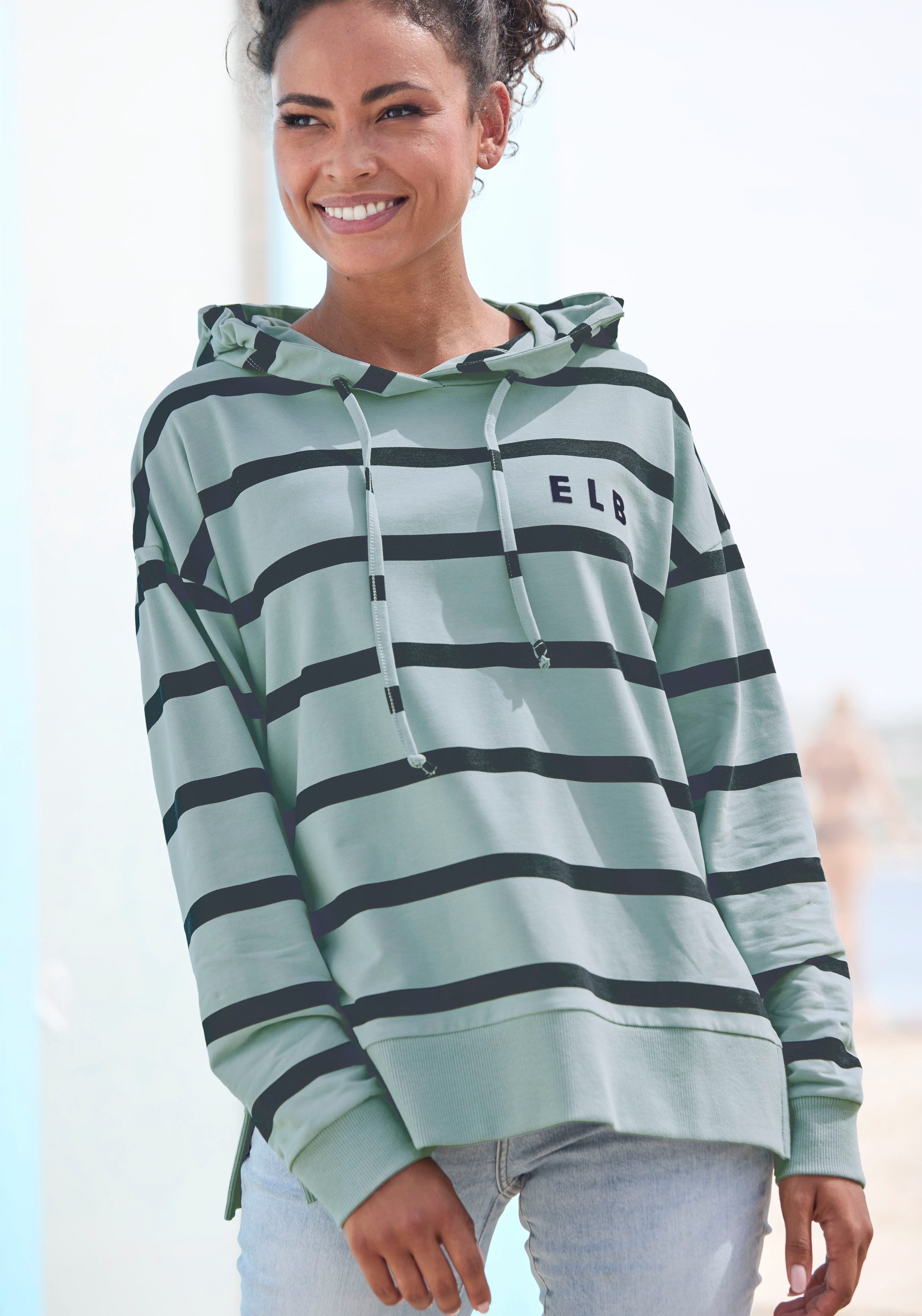 Elbsand Hoodie met logoprint