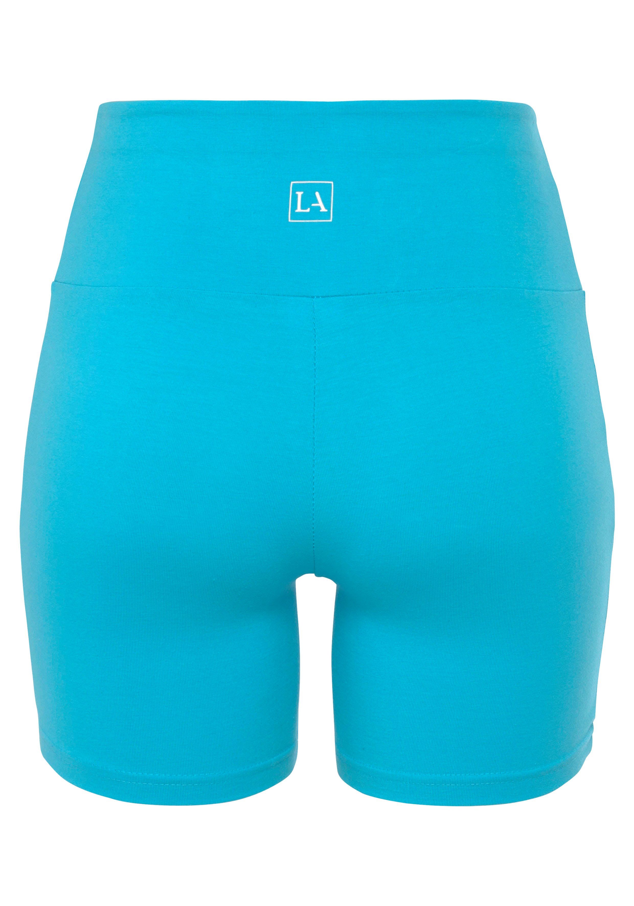 Lascana Short met brede boord en logoprint, loungewear