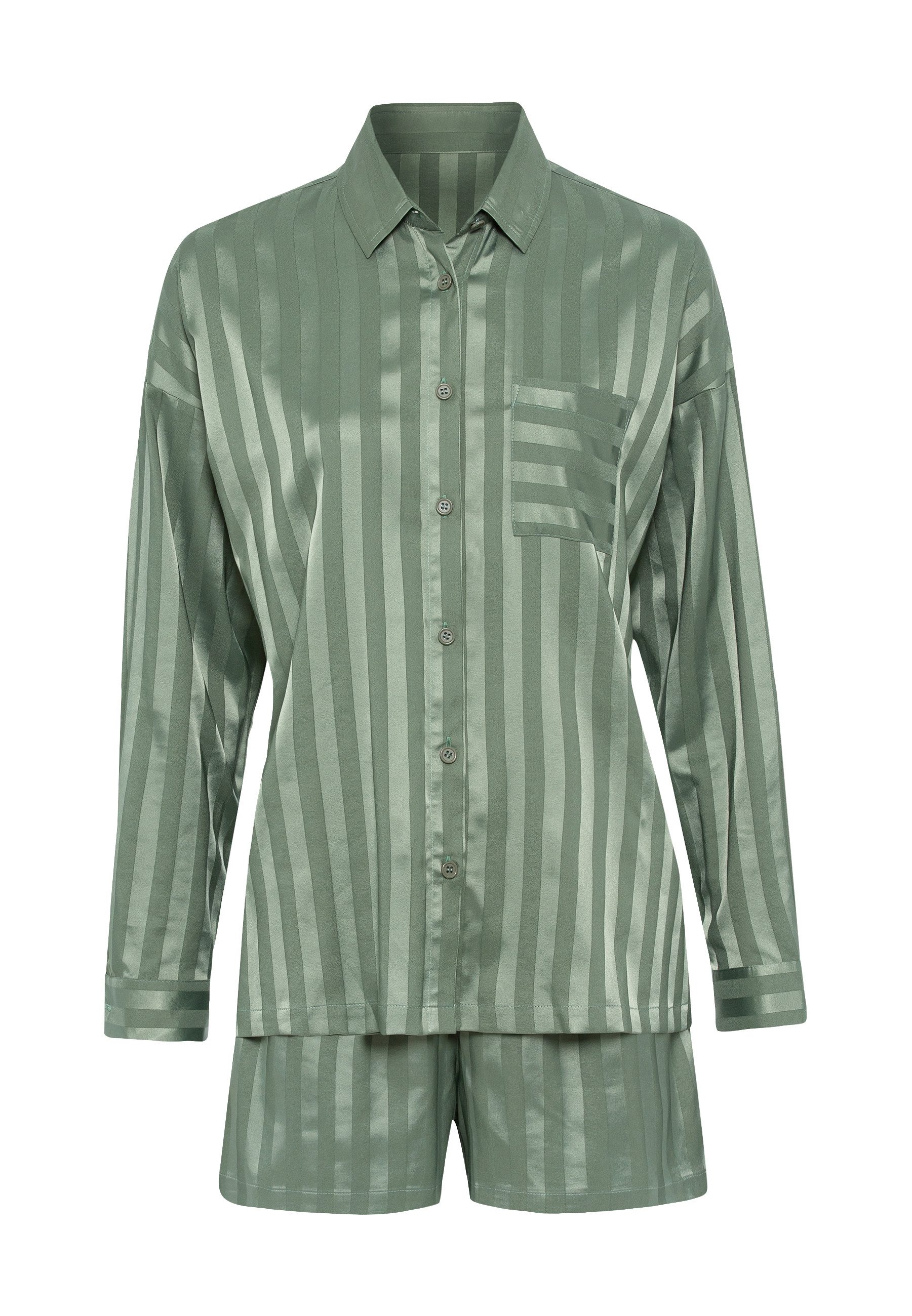 LSCN by LASCANA Shortama in wijd model (2-delig) shorty's maat 44 groen